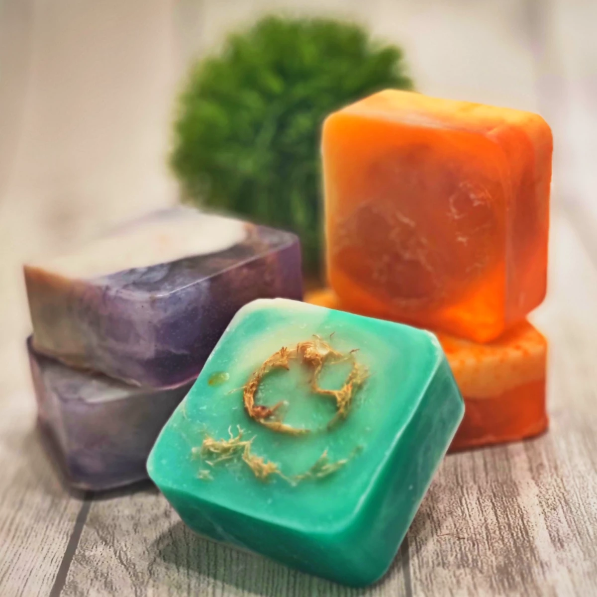Soap with incorporated loofah