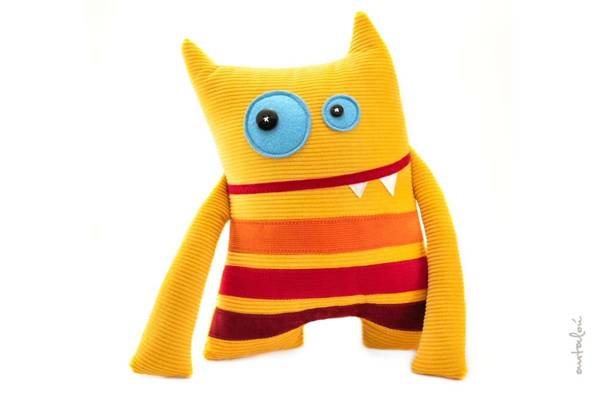 huggy Striped Monster - soft toy