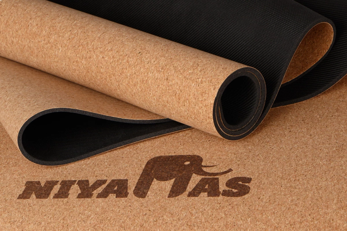 Στρώμα Γιόγκα από Φυσικό Φελλό Eco Cork Yoga Mat Atma (183x66x0.5cm) με Ιμάντα Μεταφοράς
