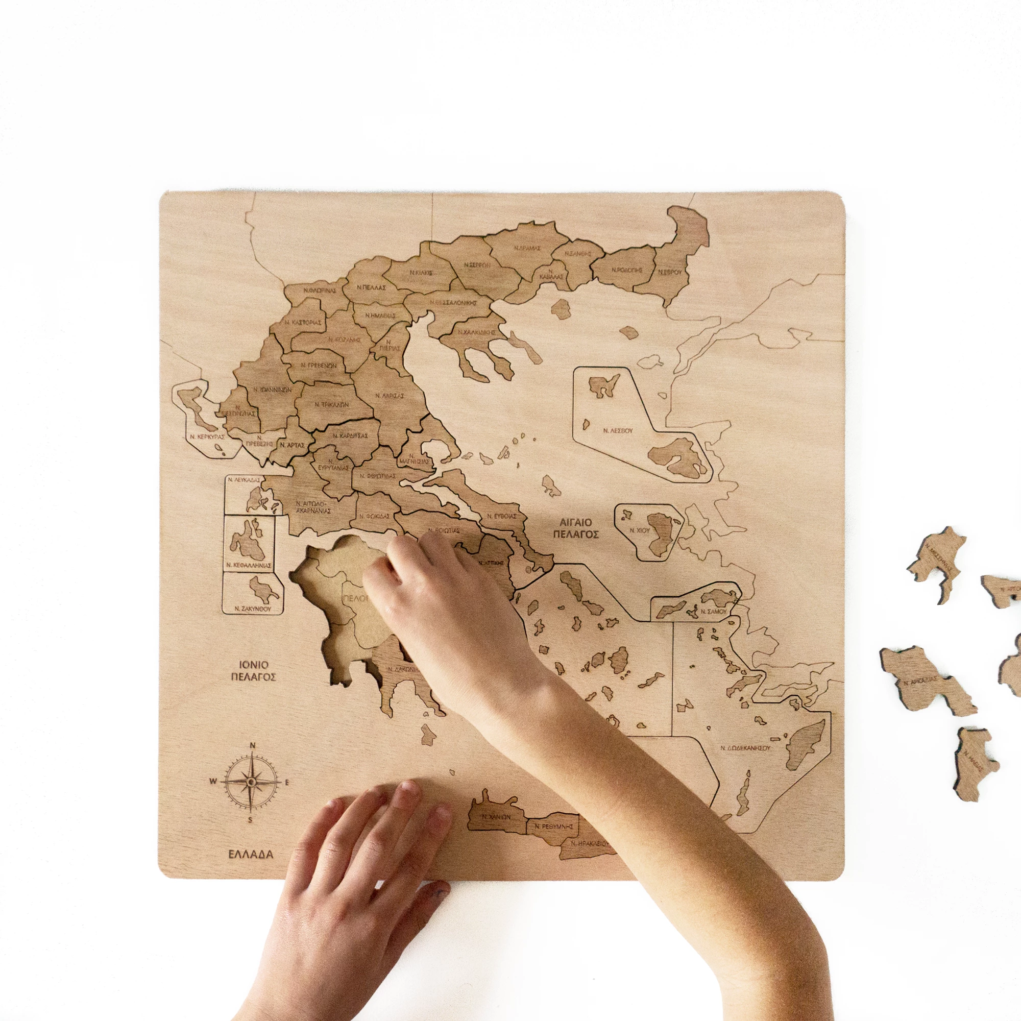 Wooden puzzle - map of Greece 