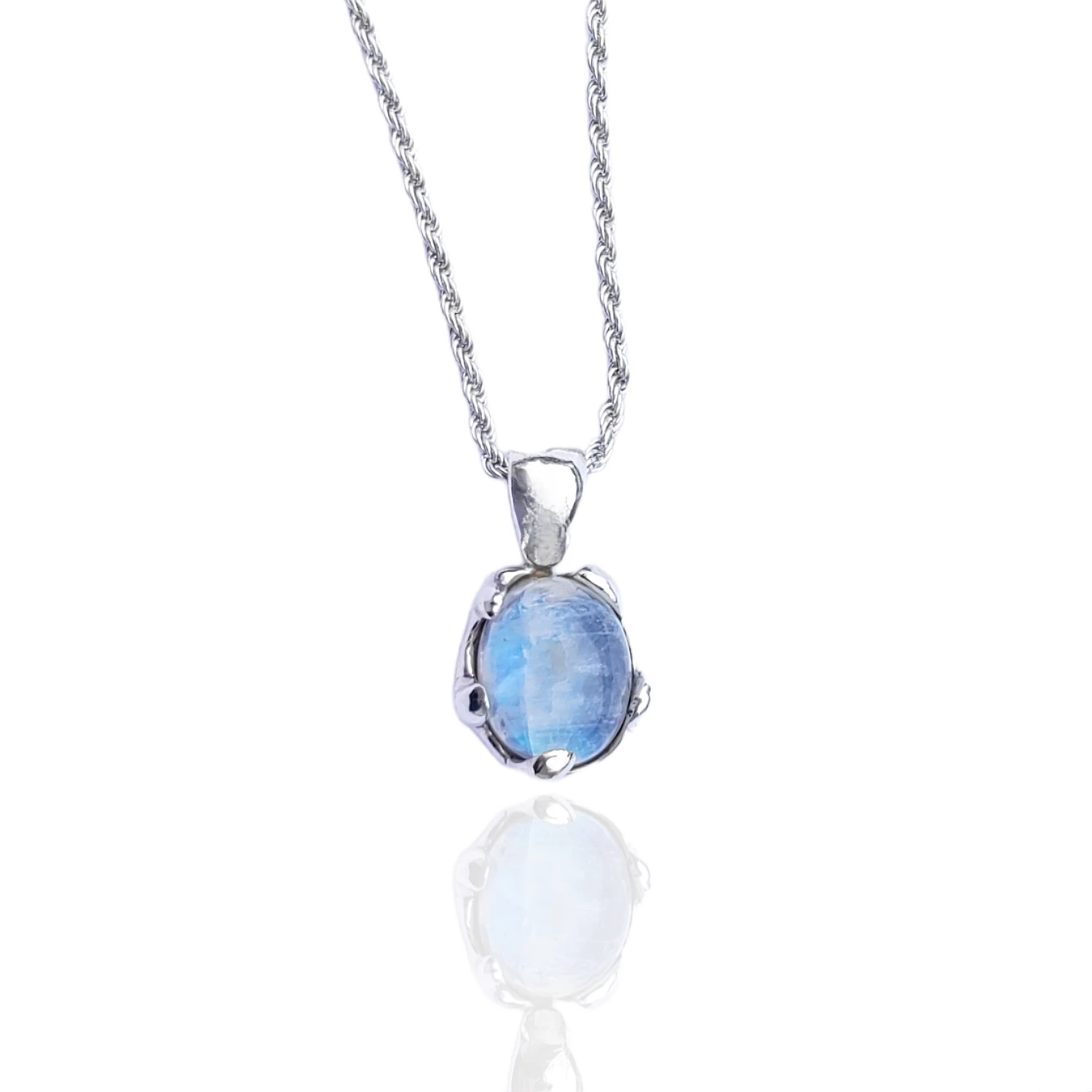 Melted moonstone necklace