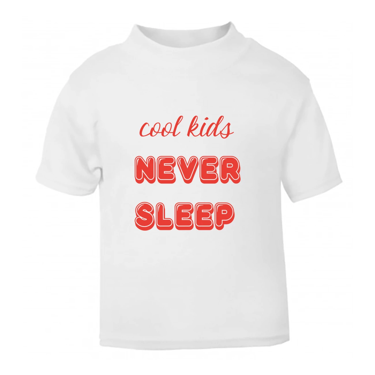 cool kids never sleep, t-shirt for toddlers
