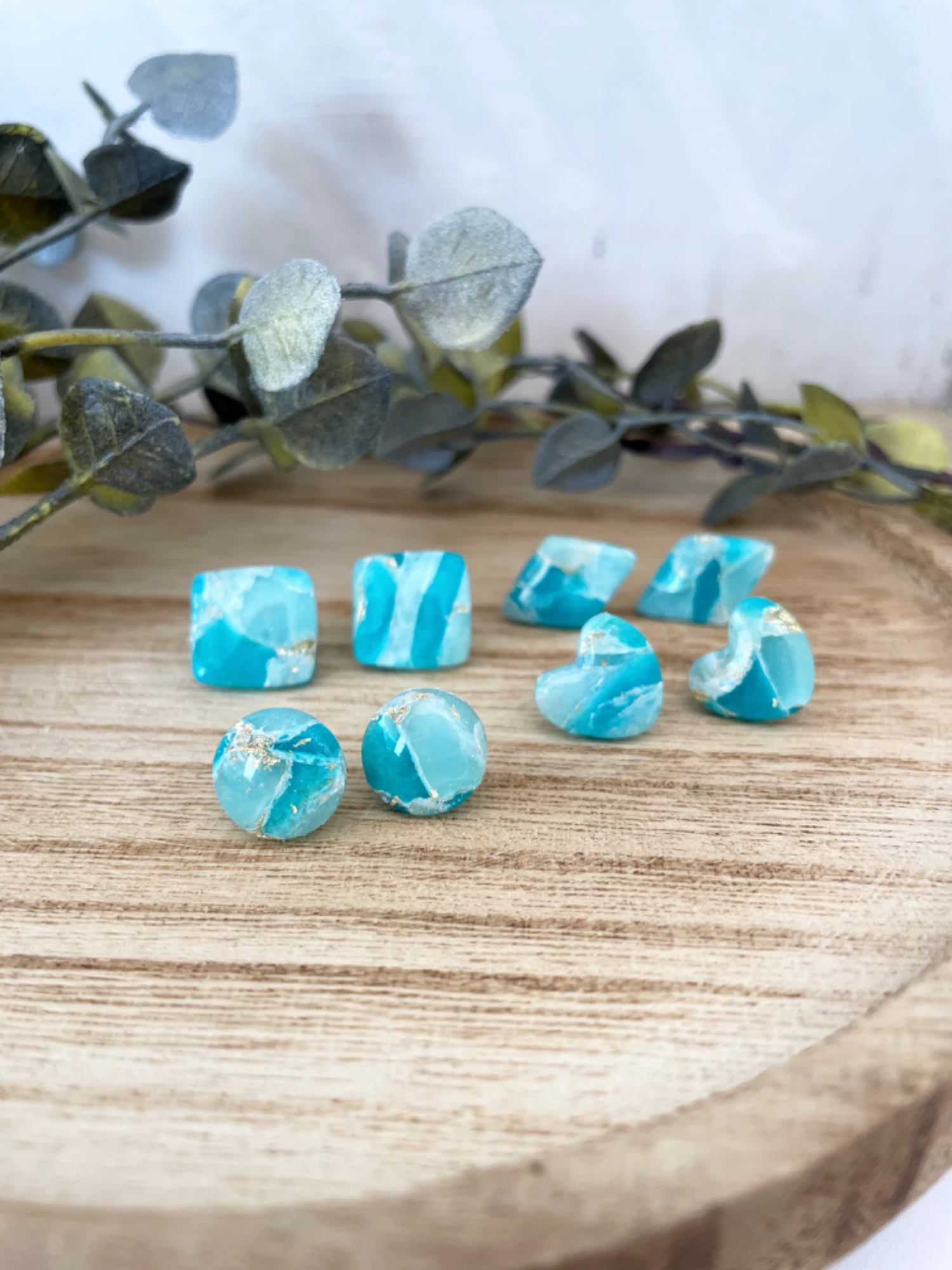 BlueWave Clay Earring Studs