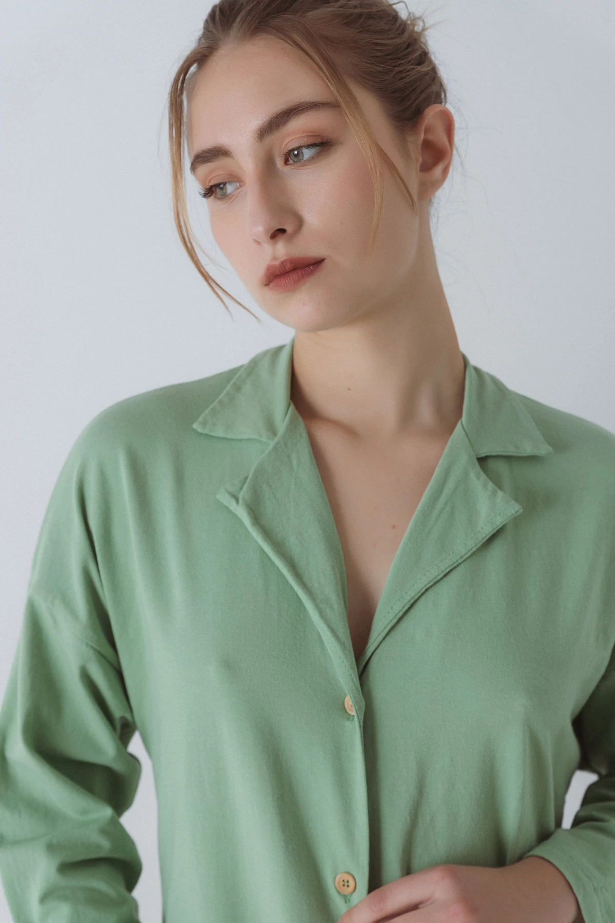 Long-sleeved Nightgown Green