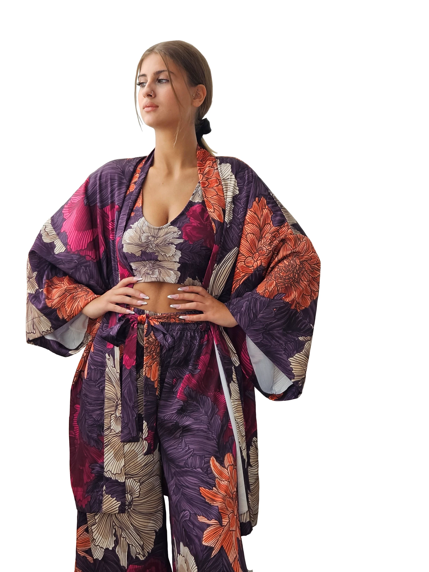 PurpOrangia Kimono