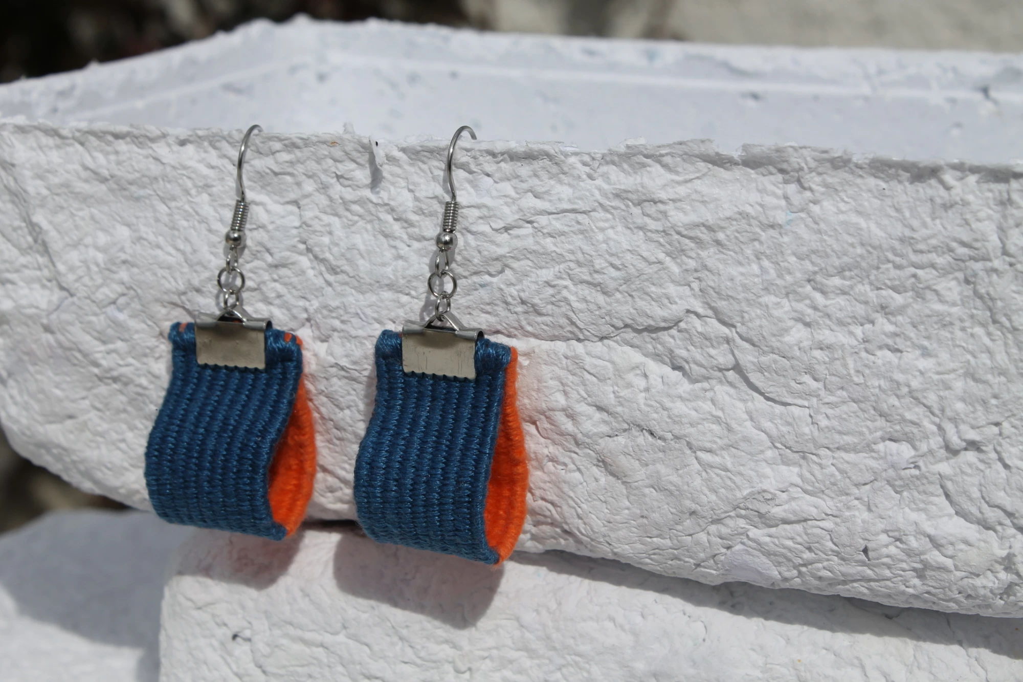 Handmade weaving earrings - Υφαντά σκουλαρίκια