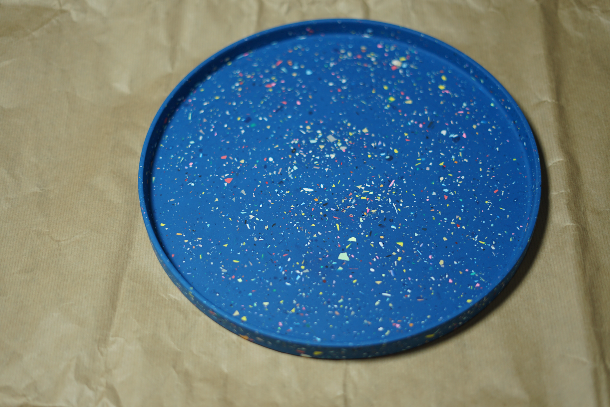 Black terrazzo decorative tray 30cm