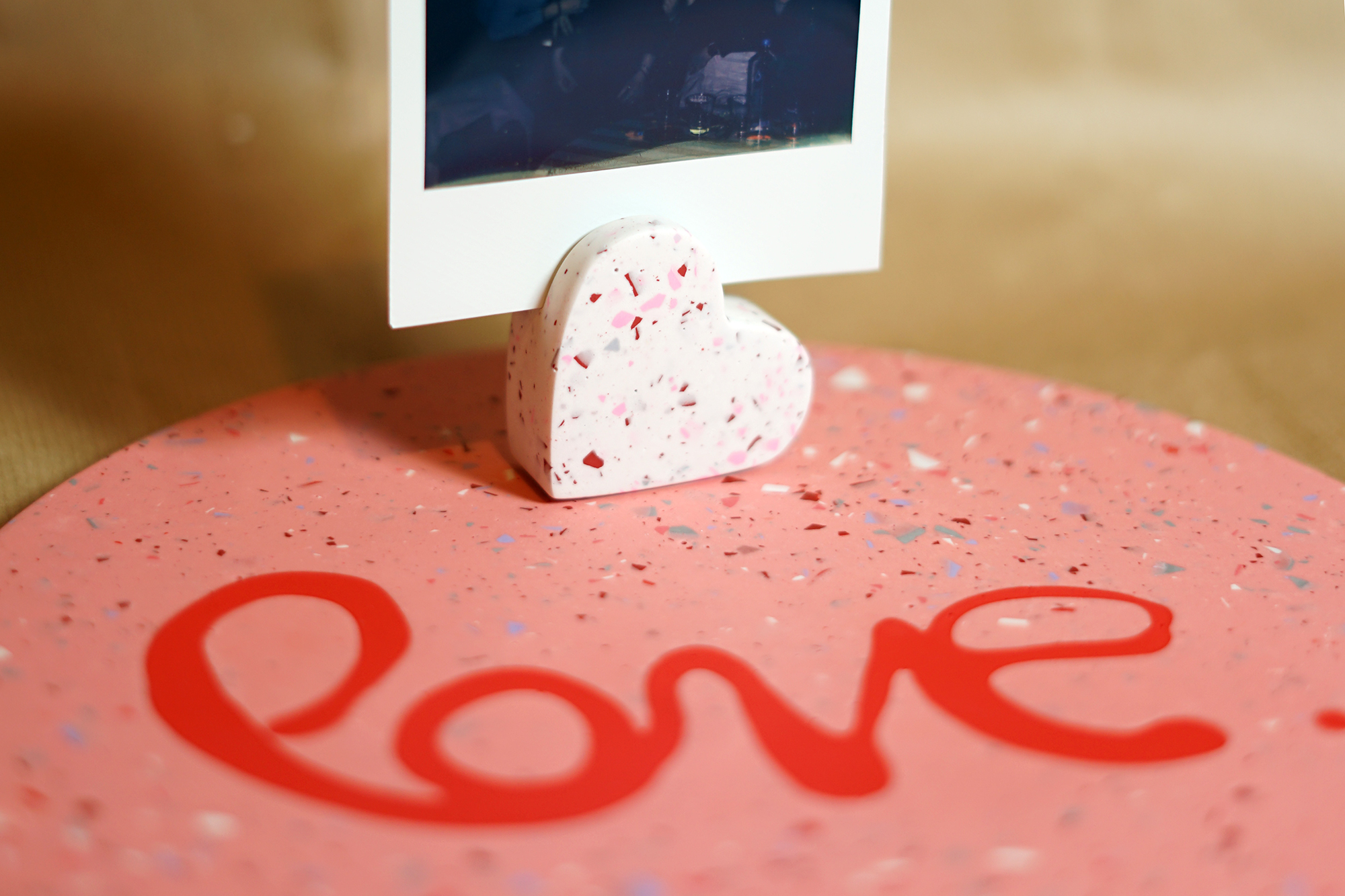 Διακοσμητική καρδιά photostand terrazzo