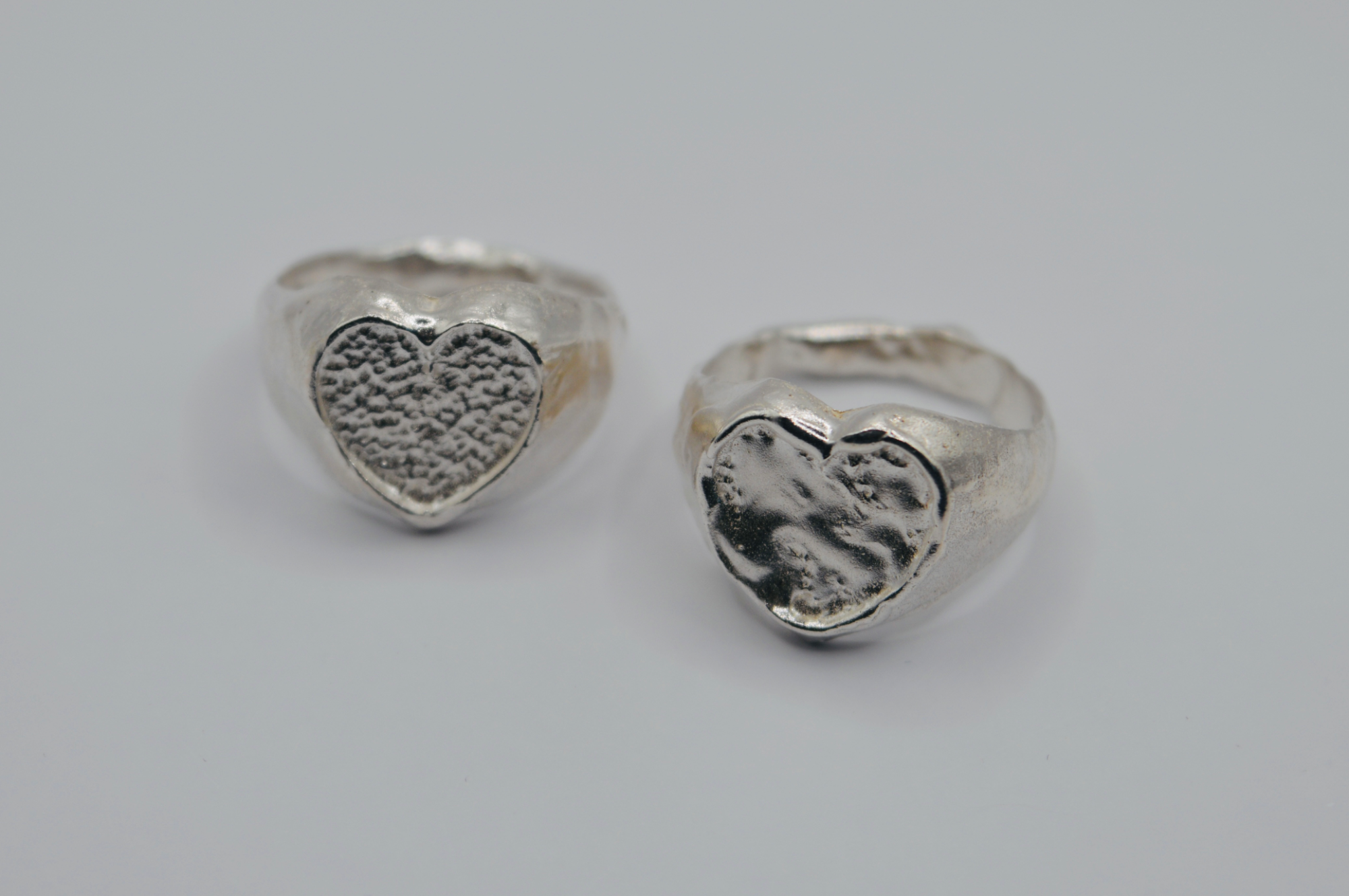 Melting heart pinky ring
