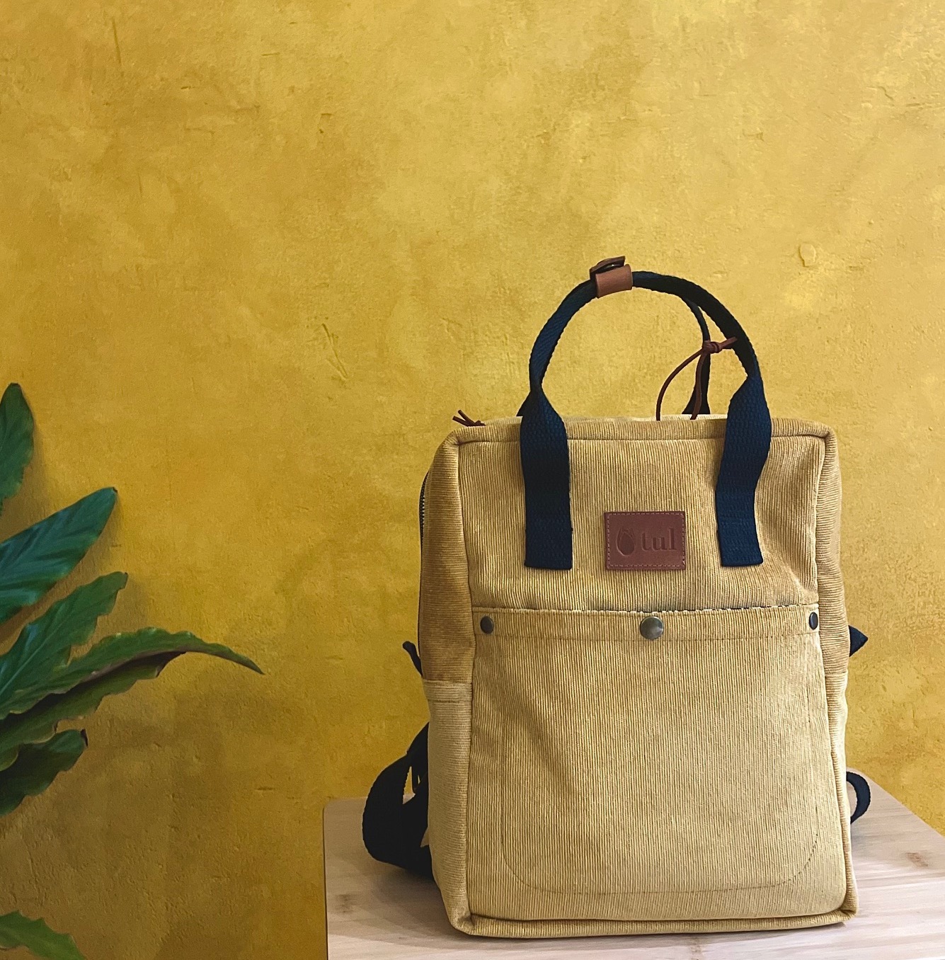 Mini Backpack - Κίτρινο Κοτλέ