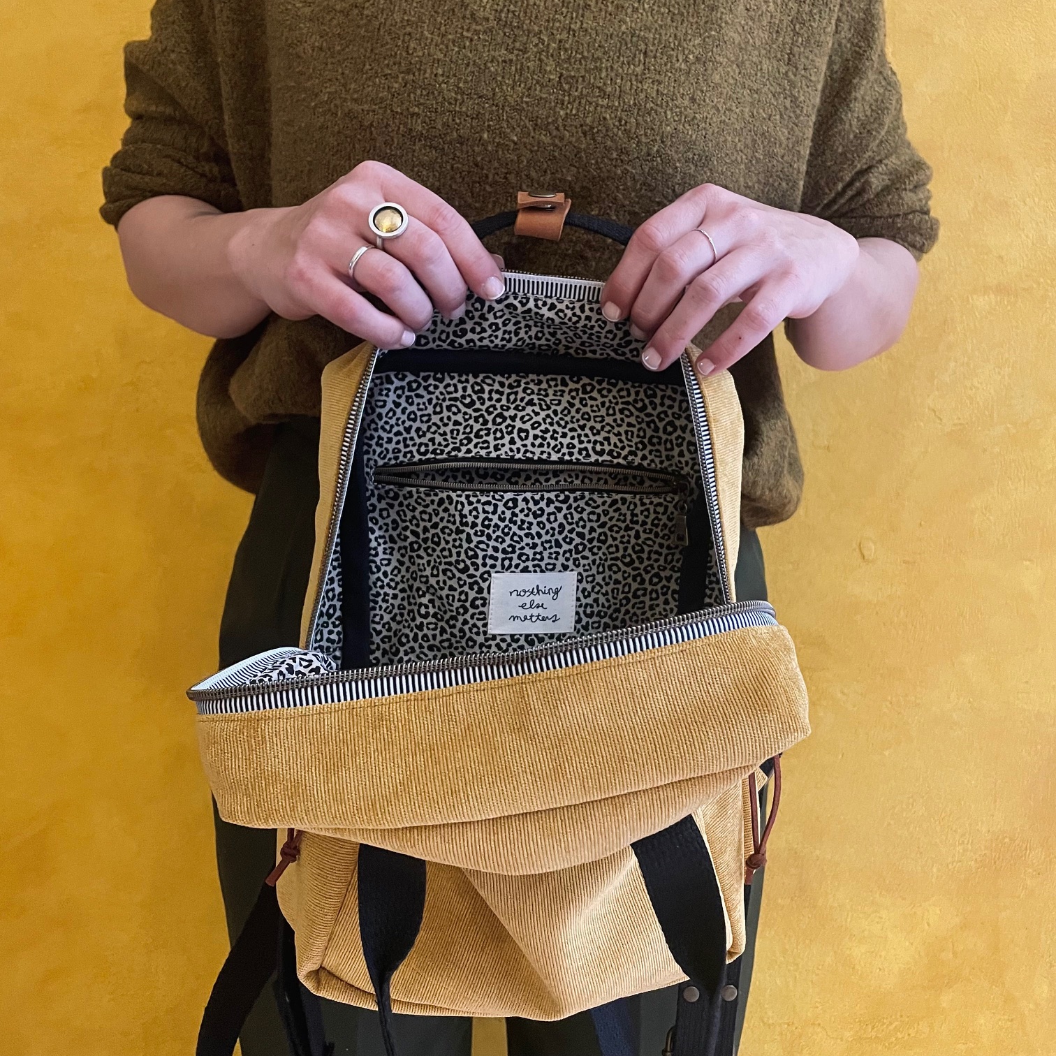 Mini Backpack - Κίτρινο Κοτλέ