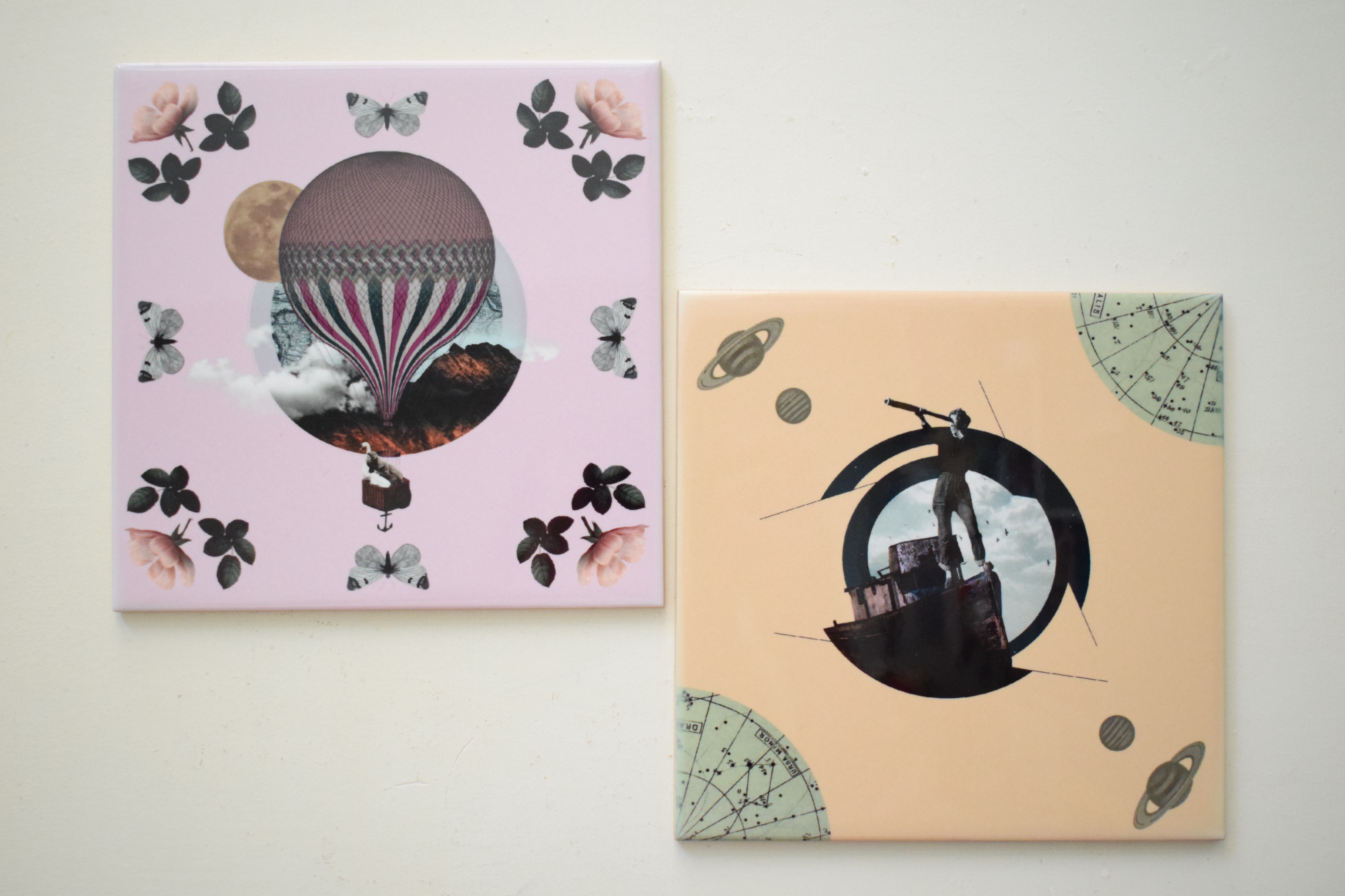 Κεραμικό Πλακάκι Τοίχου | Digital Collage Art