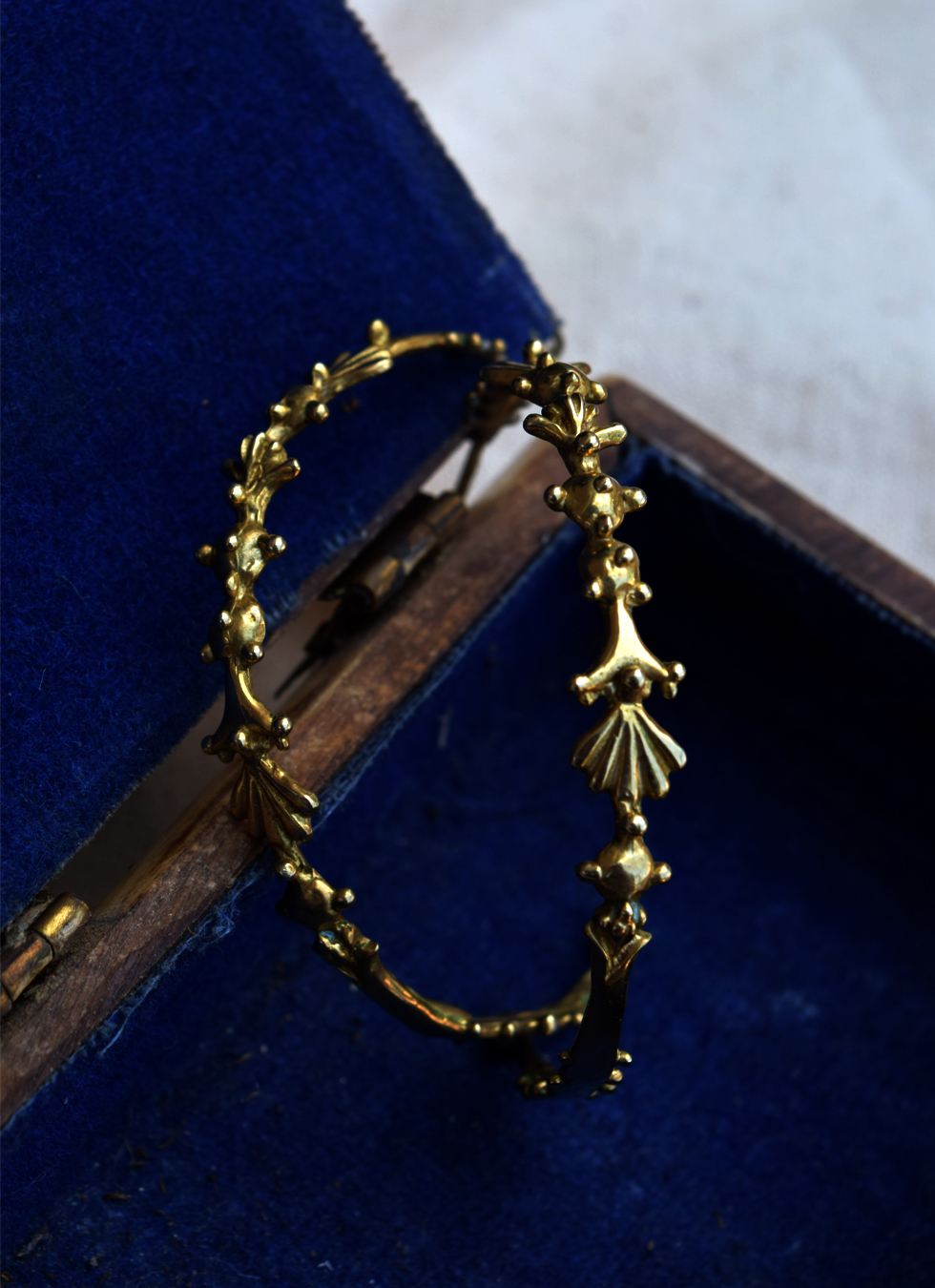 Fenris Gold Sculptural Hoop Earrings