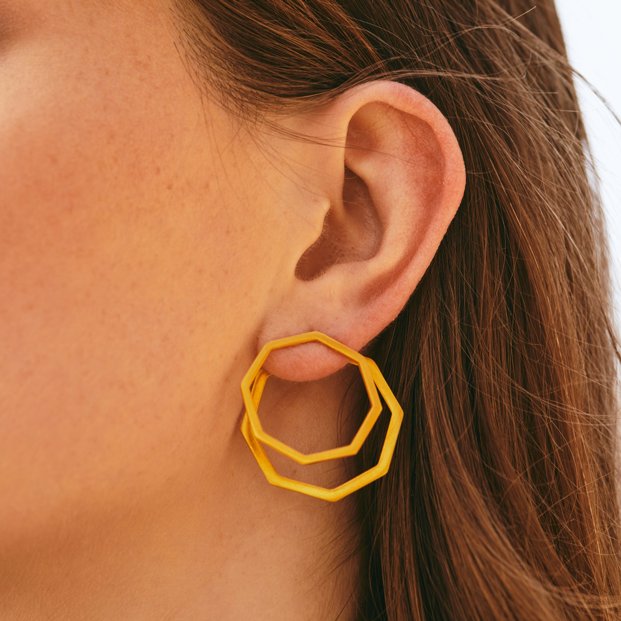 Polygon ear jacket σκουλαρίκια