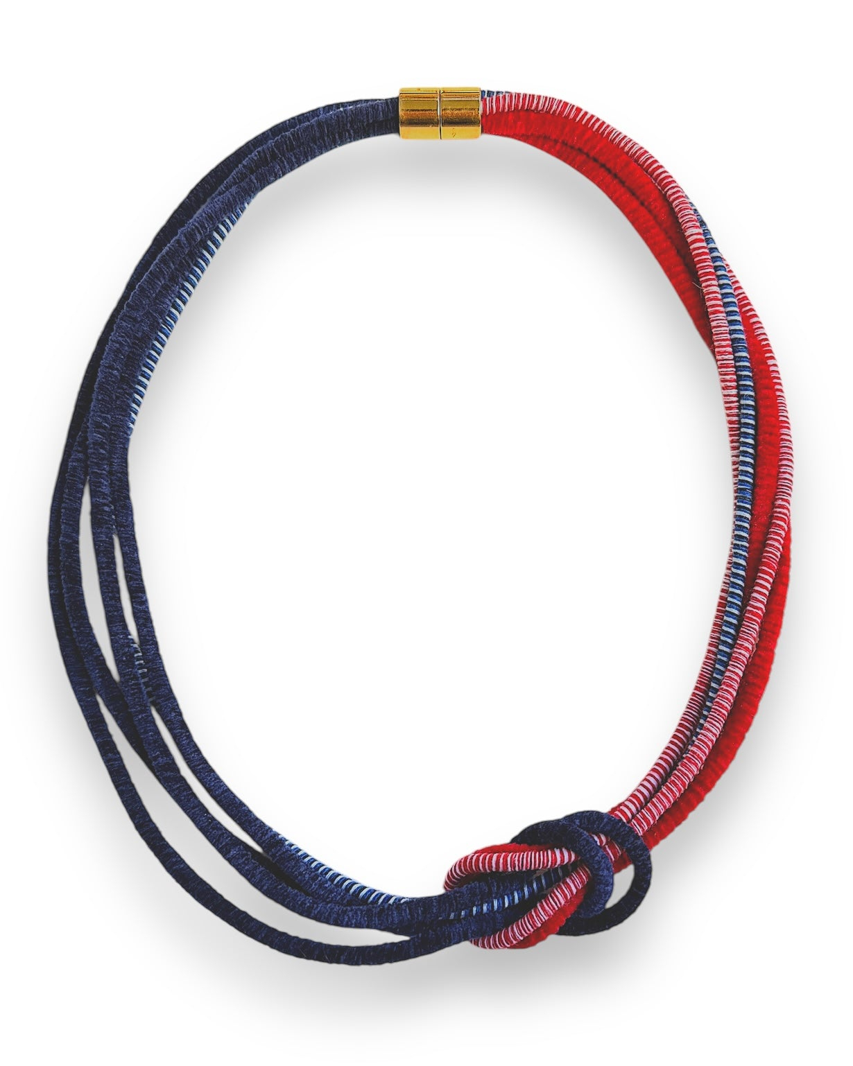 Navy Flame Bib Koλιέ