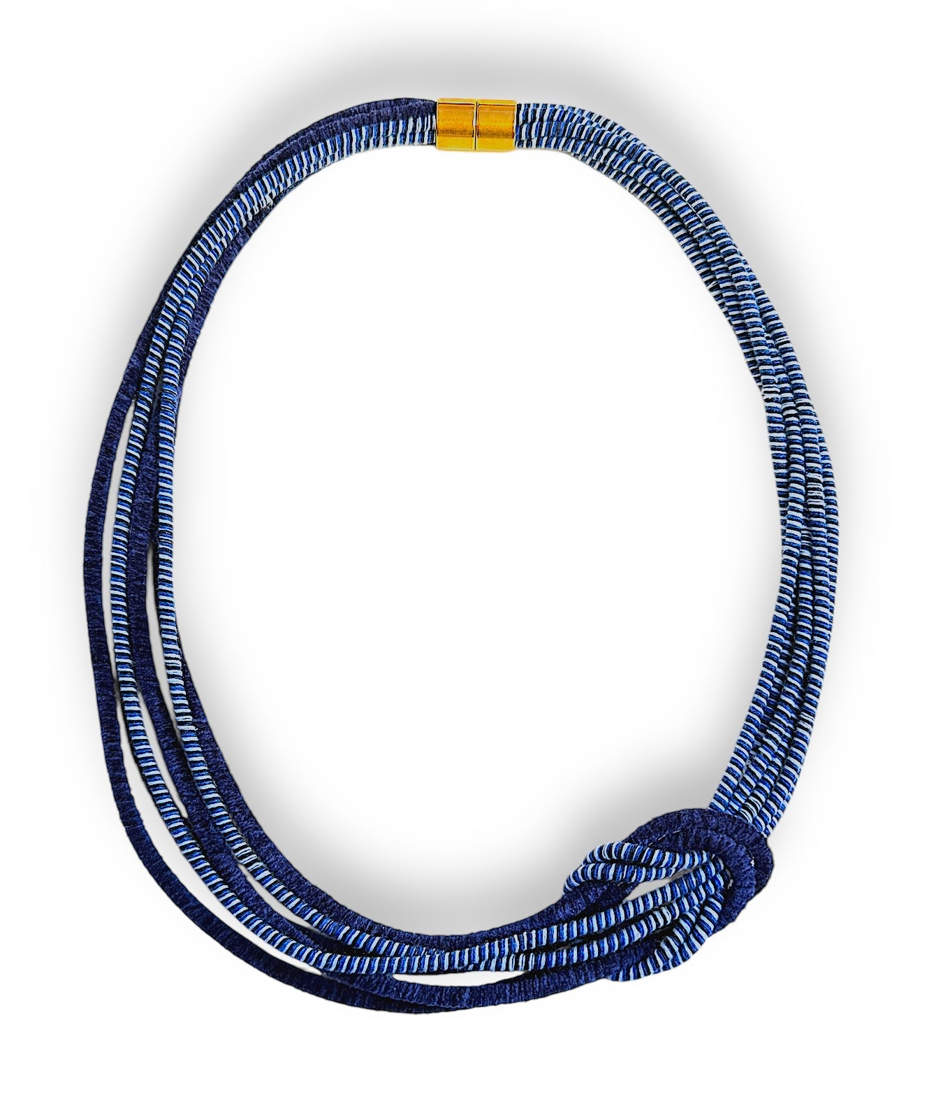 Navy Blue Bib κολιέ