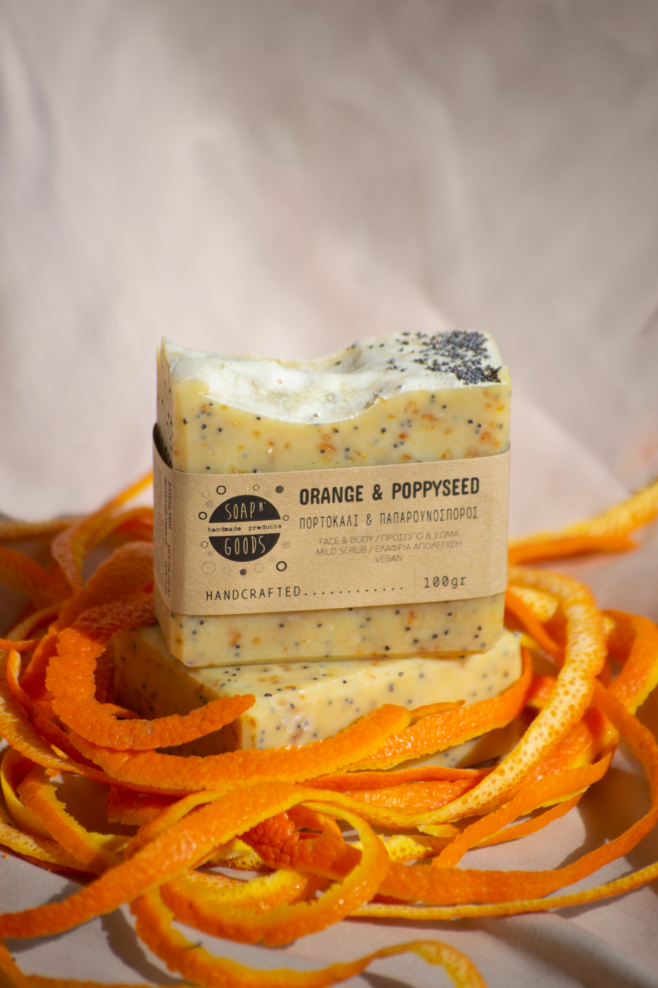 Orange & Poppyseed soap 100gr