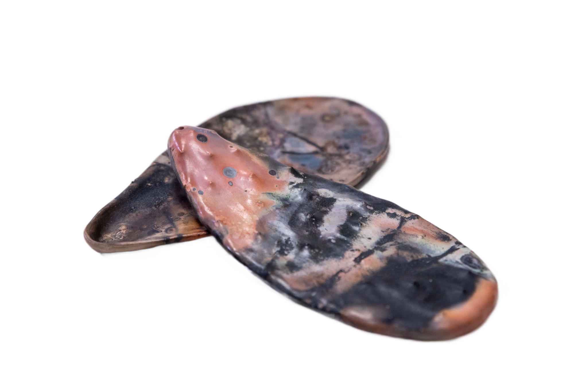 Prickly pear leaf // Slipcast // Ornamental ceramics // Earthenware