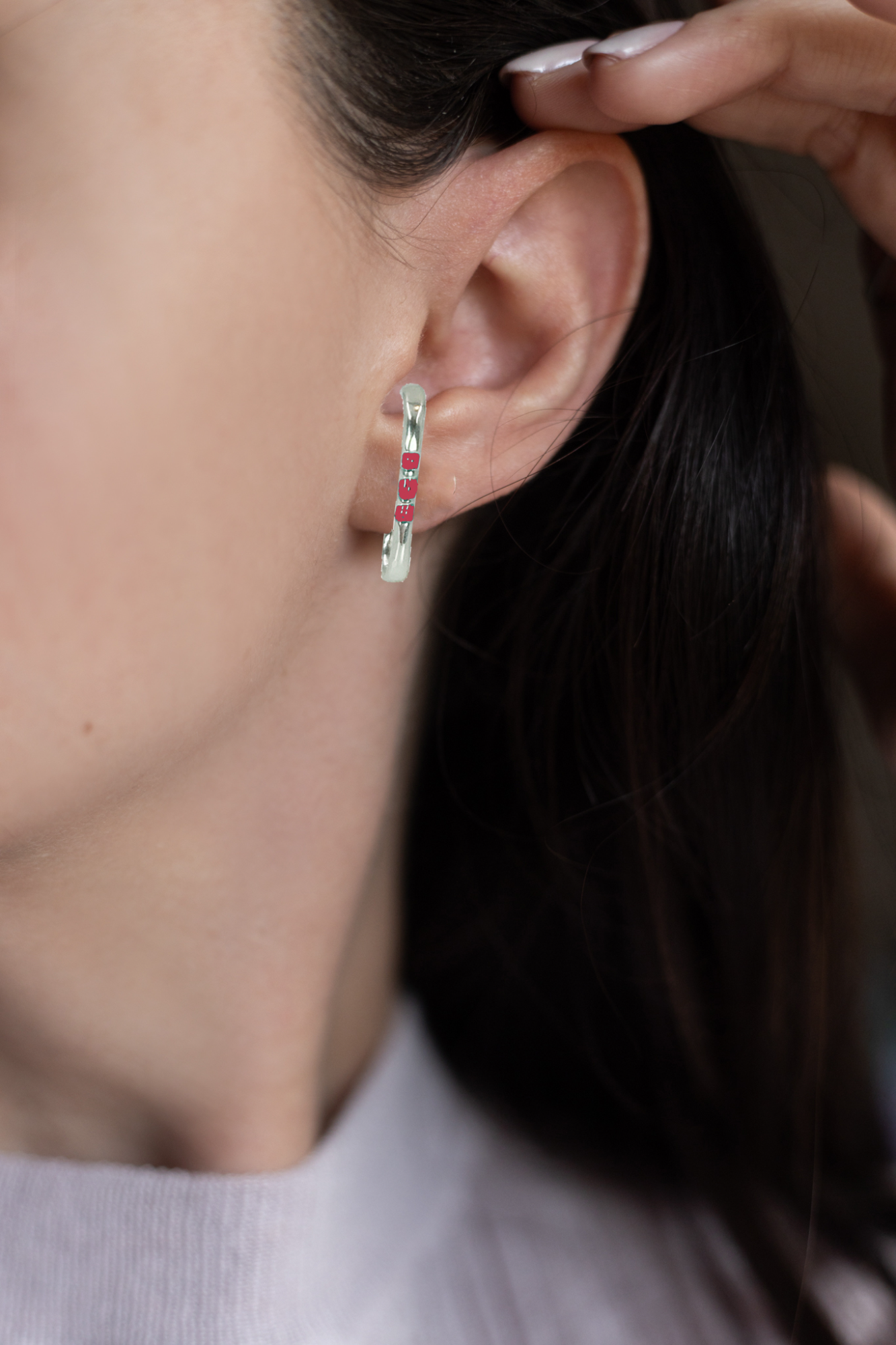  Σκουλαρίκια Dashed,  με σμάλτο