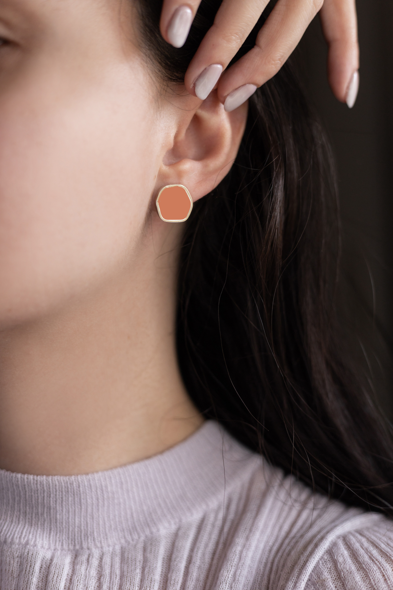 Σκουλαρίκια Geometry, με σμάλτο