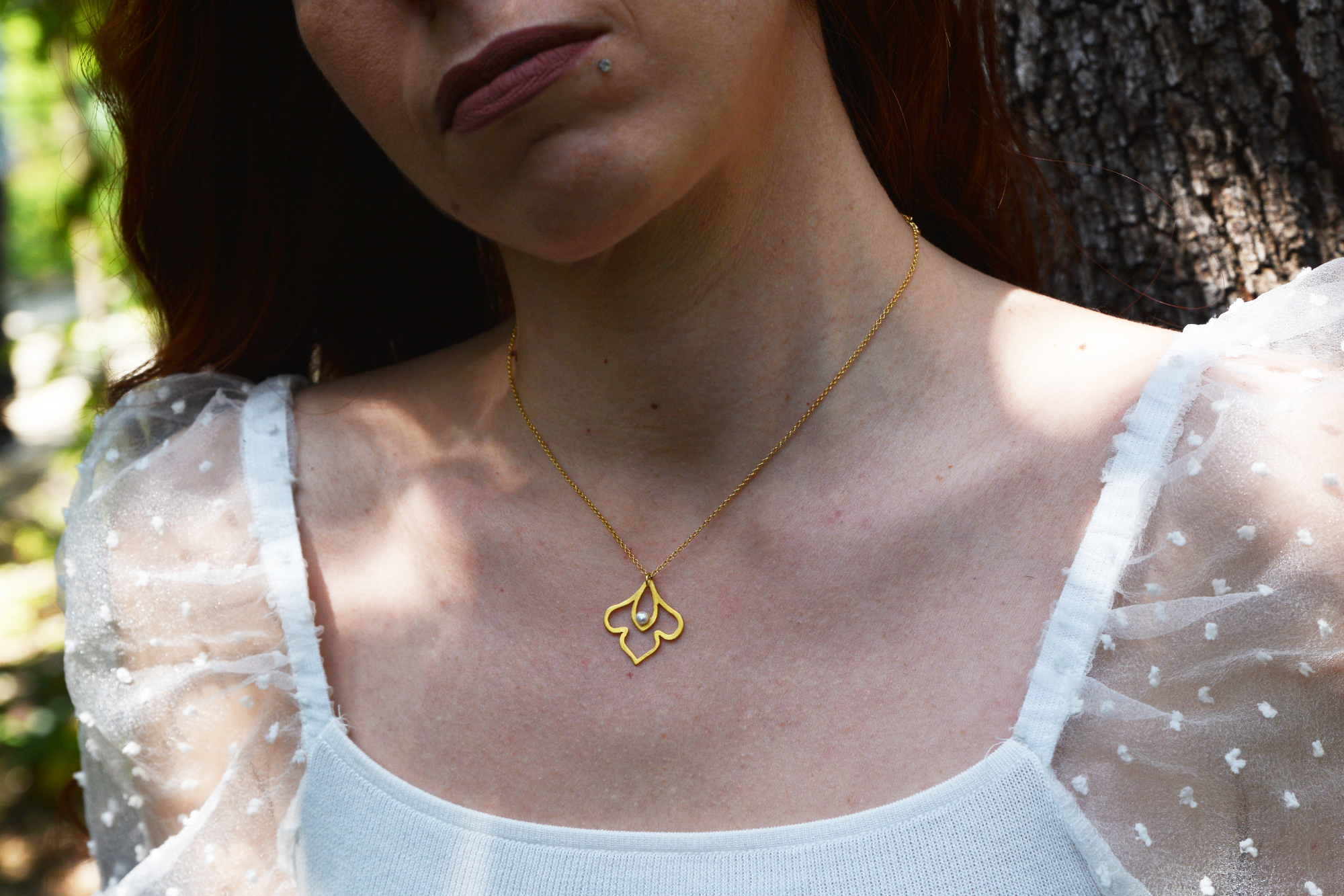 Κολιέ Λουλούδι Μαργαριτάρι.