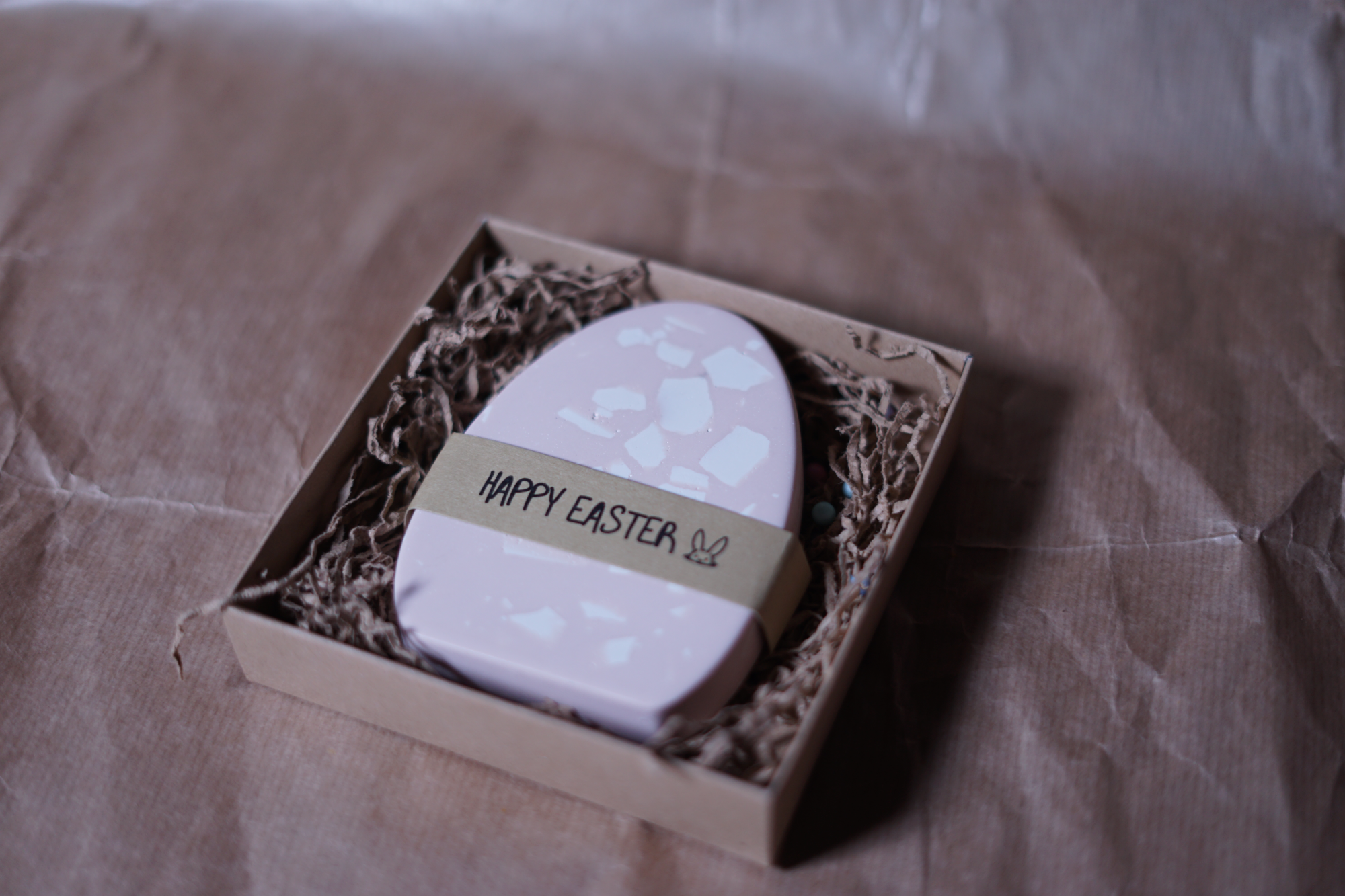 Πασχαλινό Διακοσμητικό Αβγό Terrazzo - Ροζ