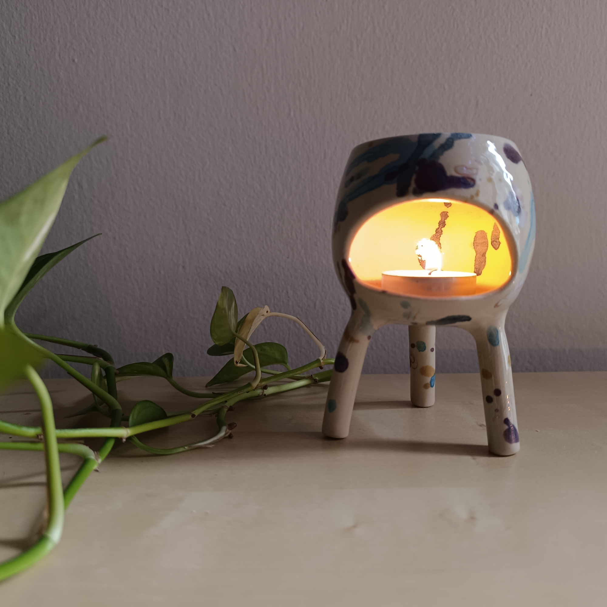 Handmade Stoneware Oil Burner