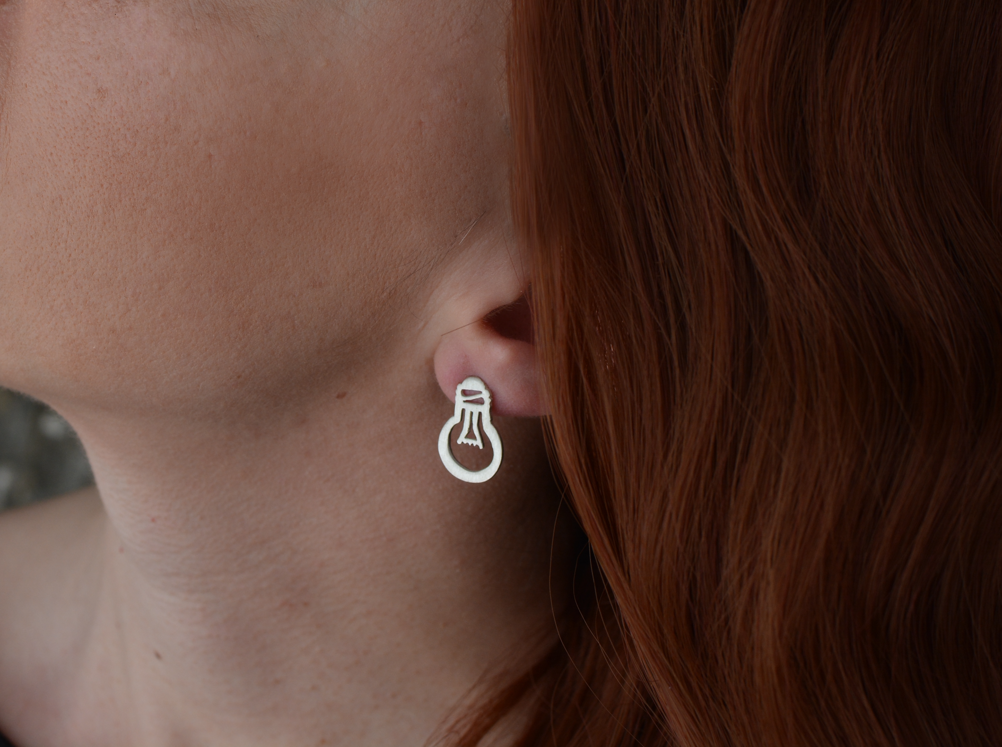 Σκουλαρίκια με Σχέδιο Λάμπας & Φις.