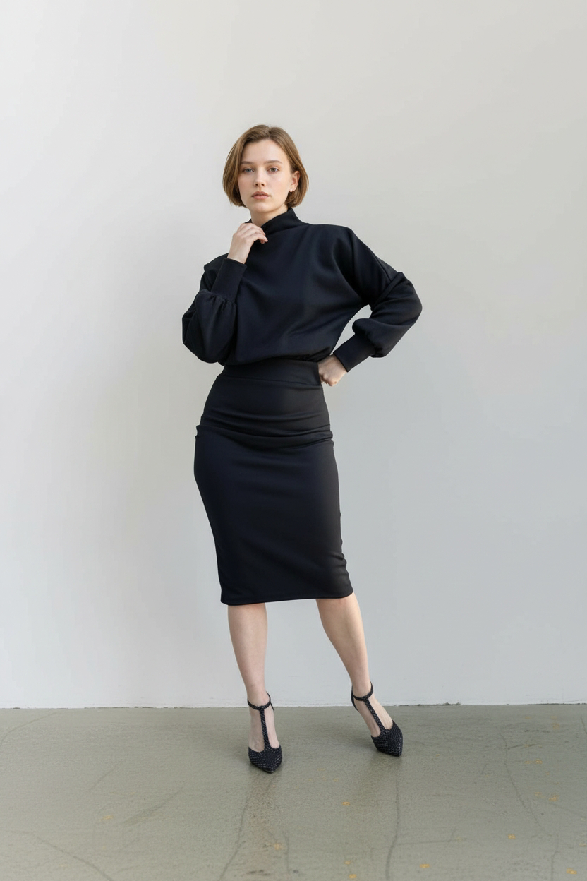 Limited edition φόρεμα από κρεπ ύφασμα με ελαφριά ελαστικότητα. 