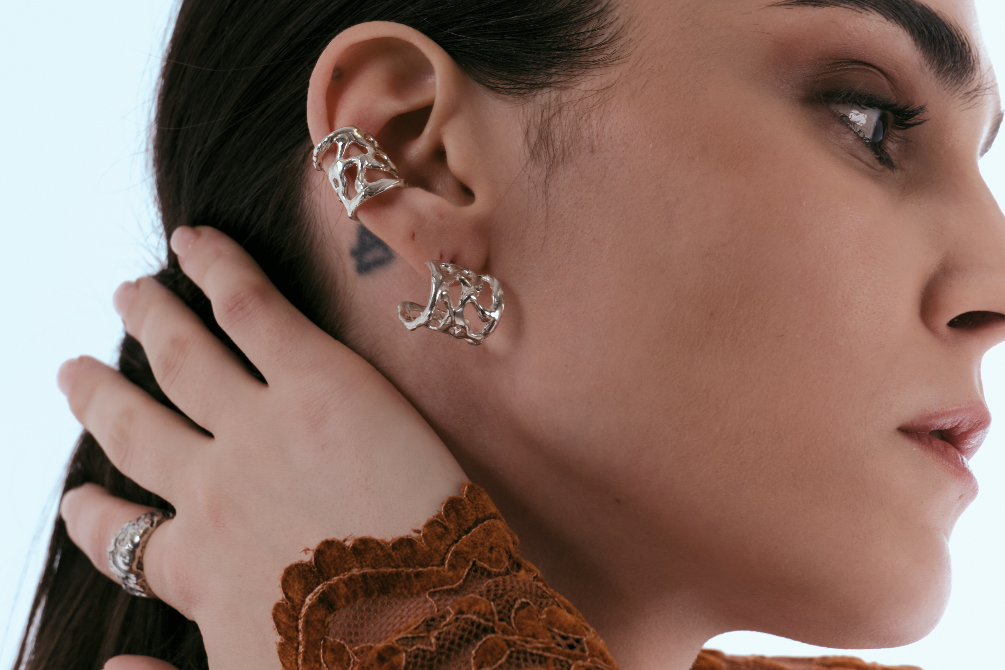 Lava field ear cuff