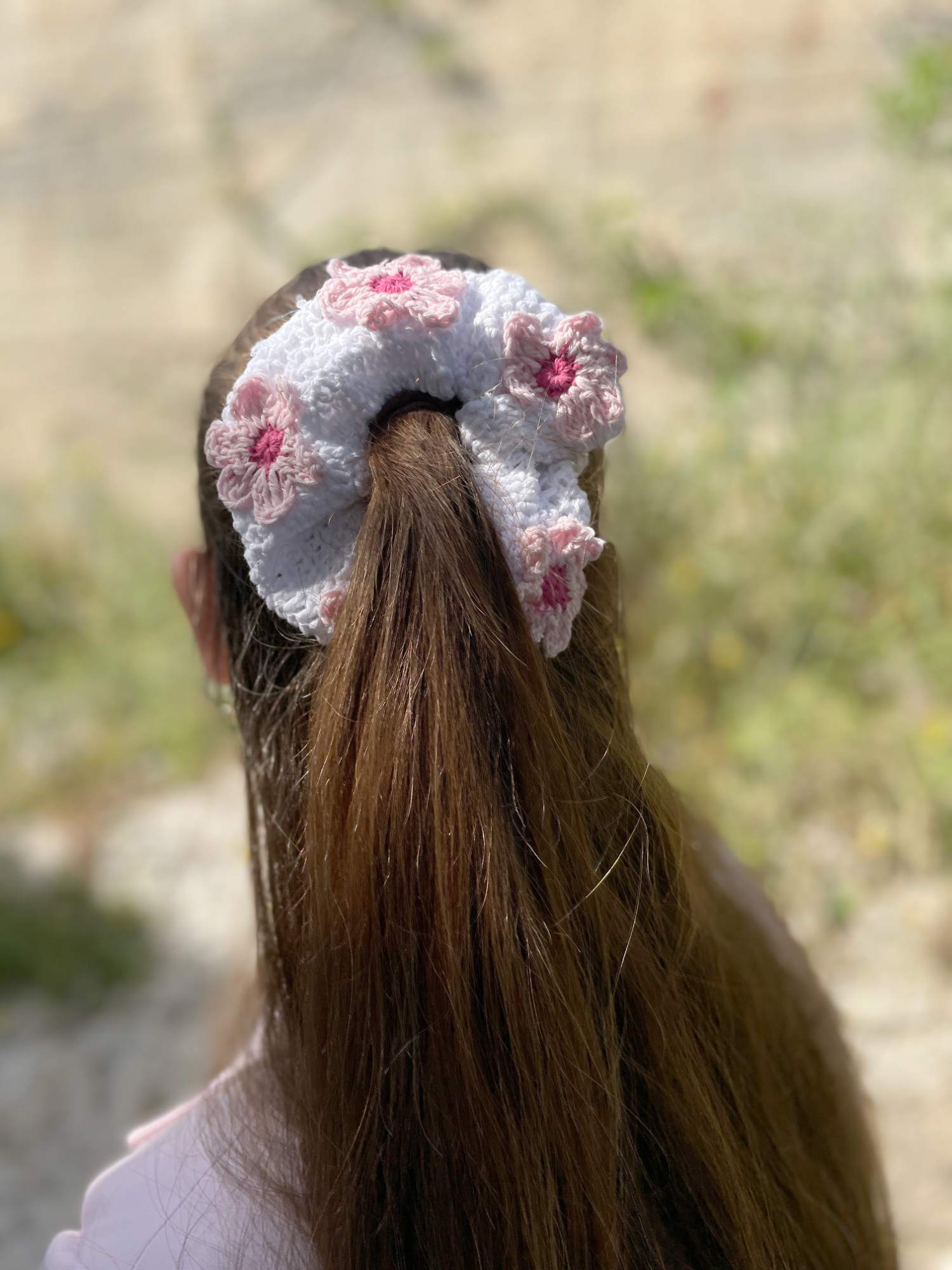 Skrunchie με Μαργαρίτες