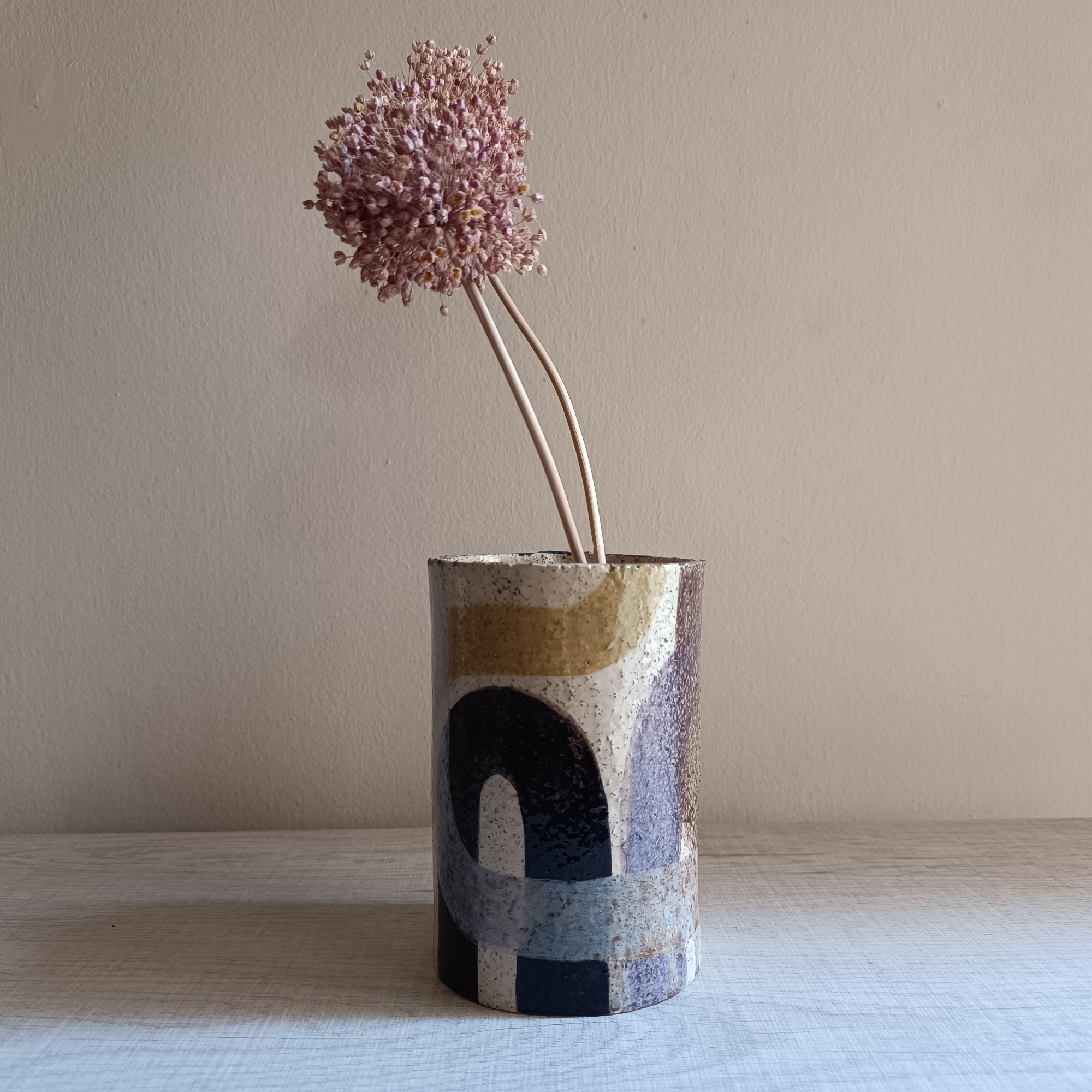 Modern Rocky Cylinder Vase