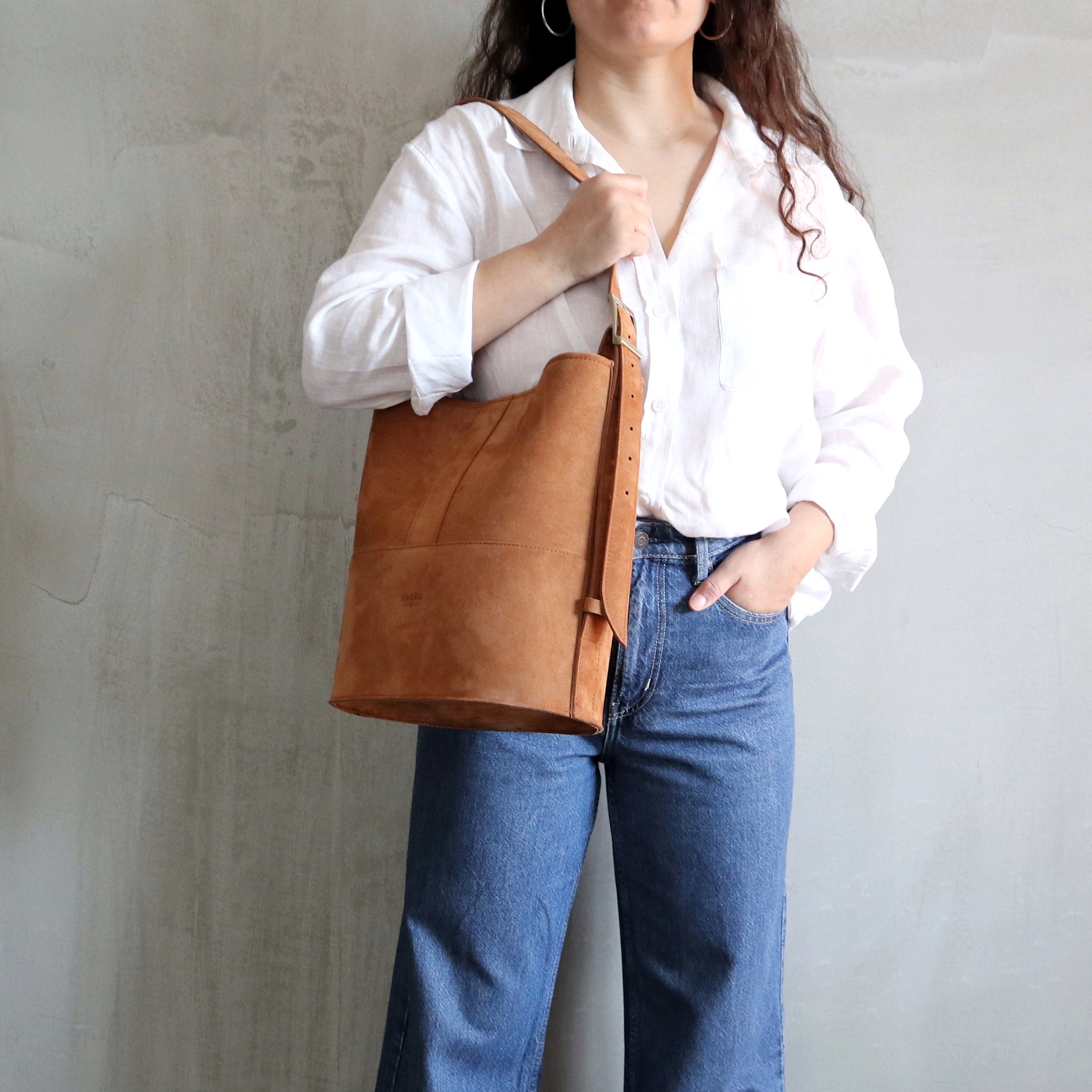Orphia, Suede Leather Bag