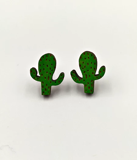 Cactus earring pins