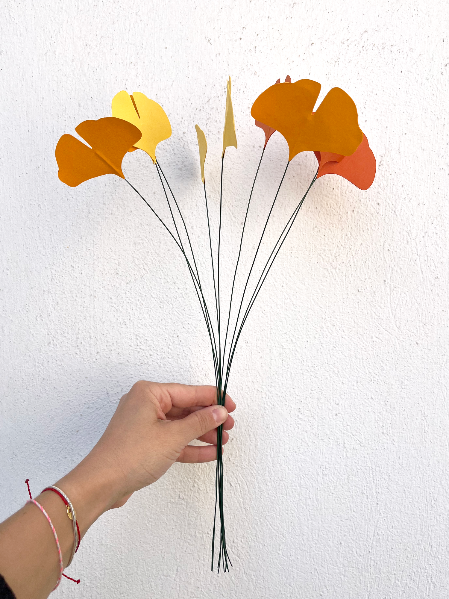 Bundle of Paper Ginkgo Biloba Leaves