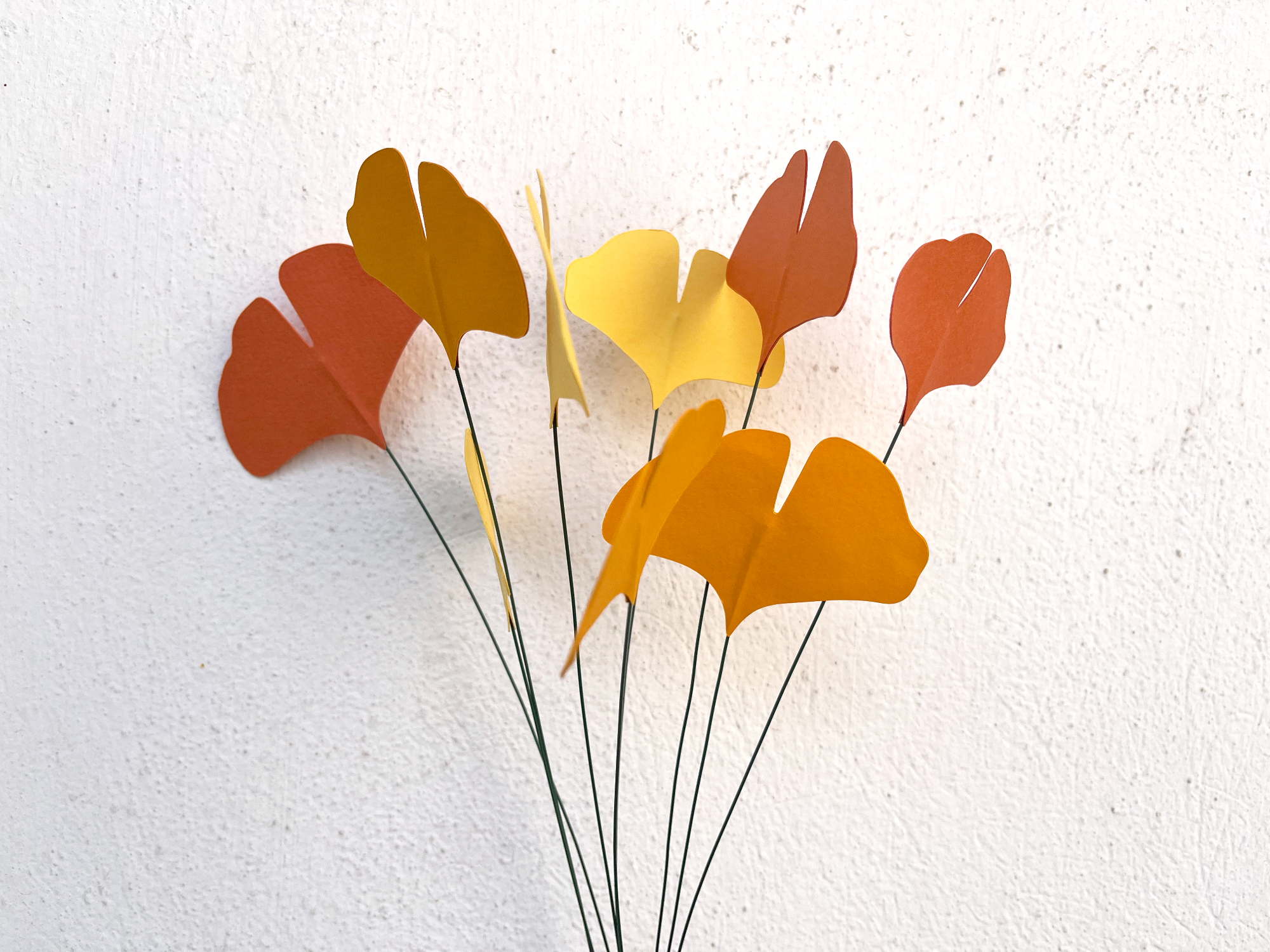 Bundle of Paper Ginkgo Biloba Leaves