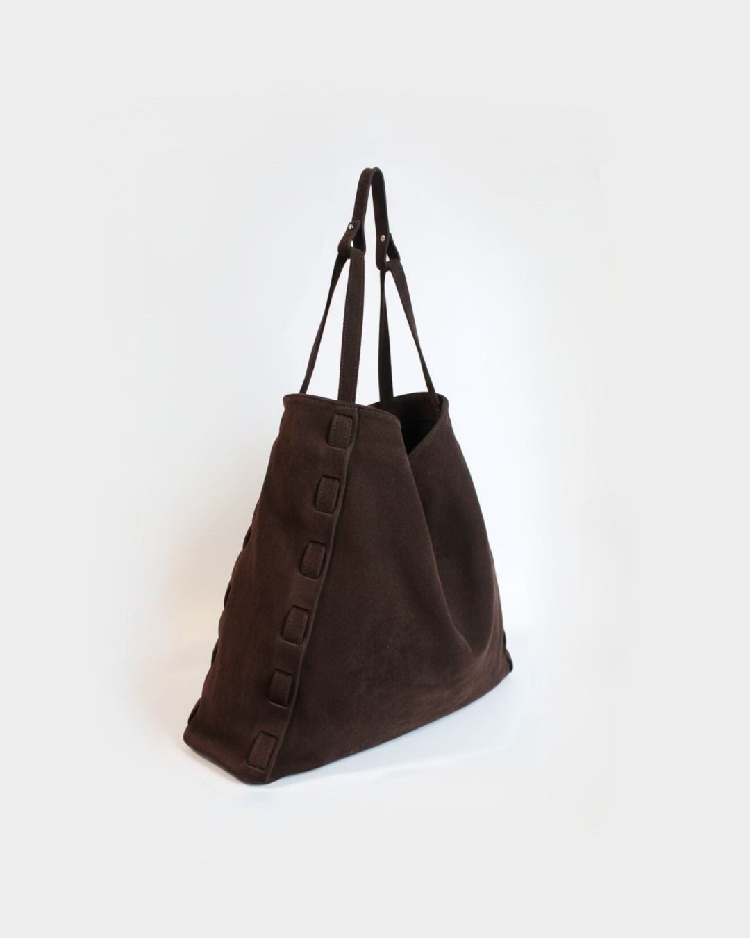 Alcyone Tote Bag | Chocolate Suede
