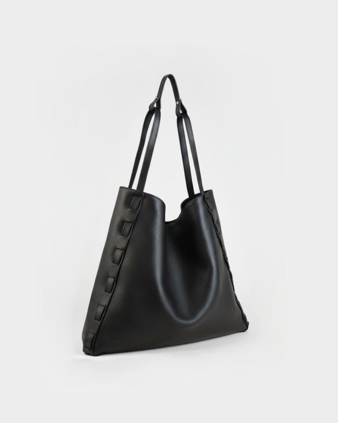 Alcyone Tote Bag | Black Leather