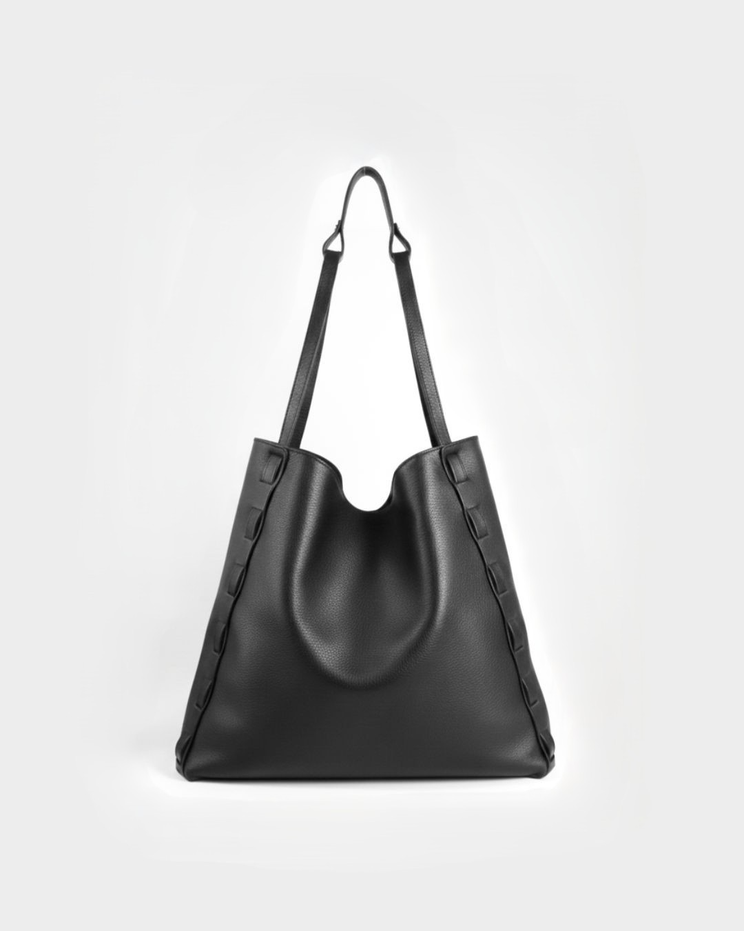 Alcyone Tote Bag | Black Leather