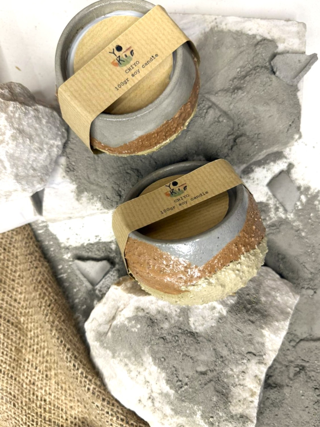 Chiyo Earth Texture Beige Soy Candle