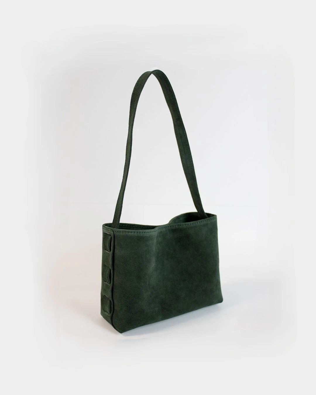 Zenia Shoulder Bag | Pine Green Suede