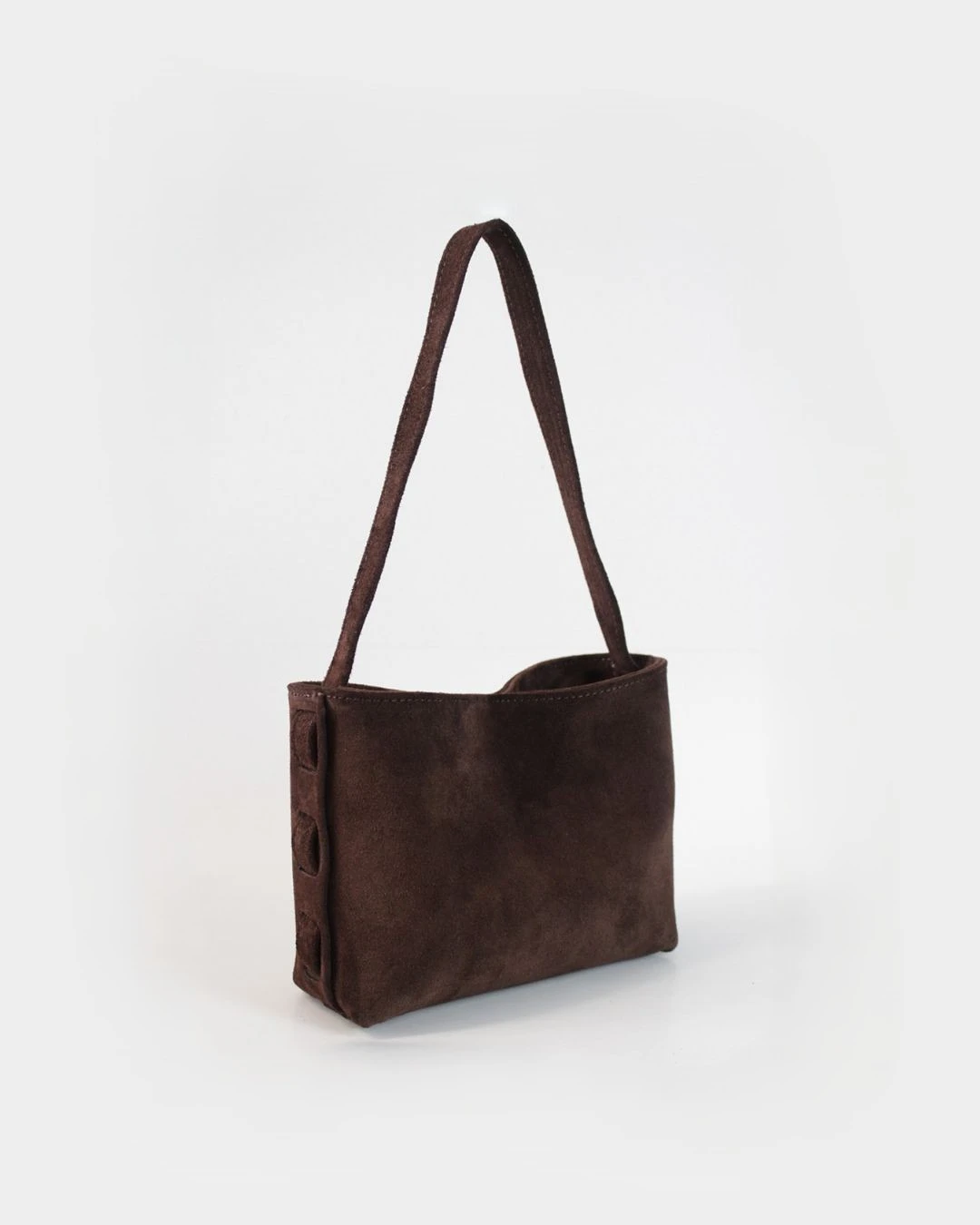 Zenia Shoulder Bag | Chocolate Suede