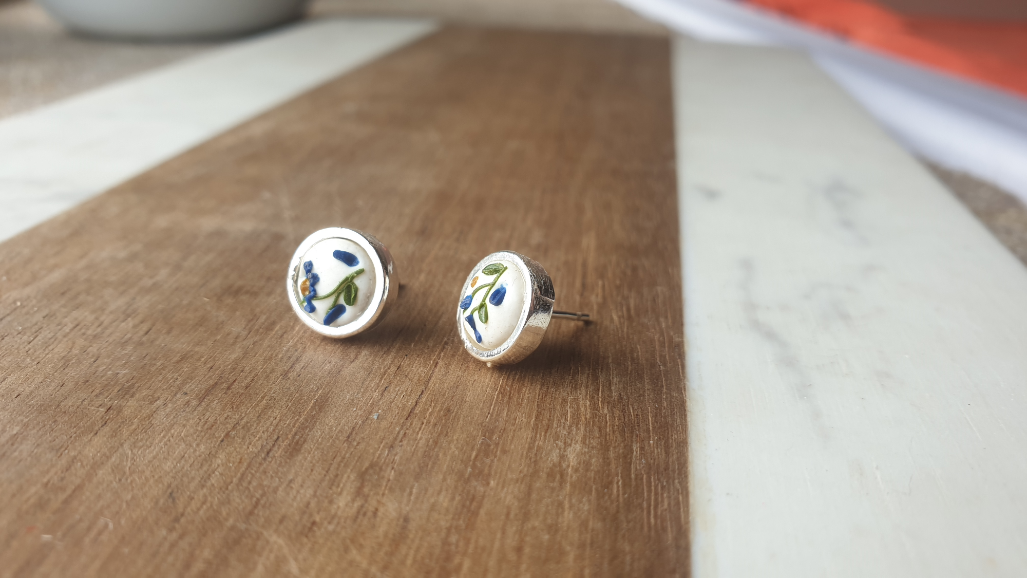 Porcelain Blue Daisies