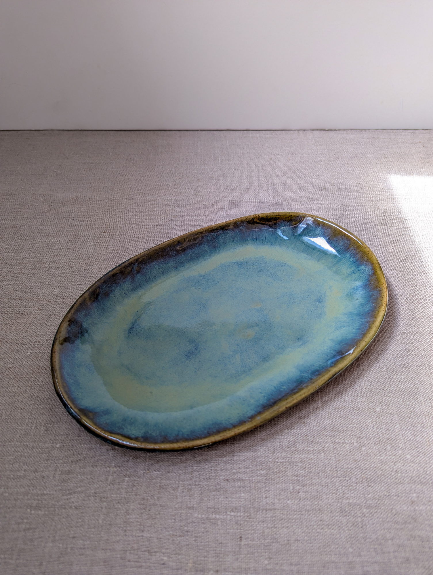 Ceramic oval platter 