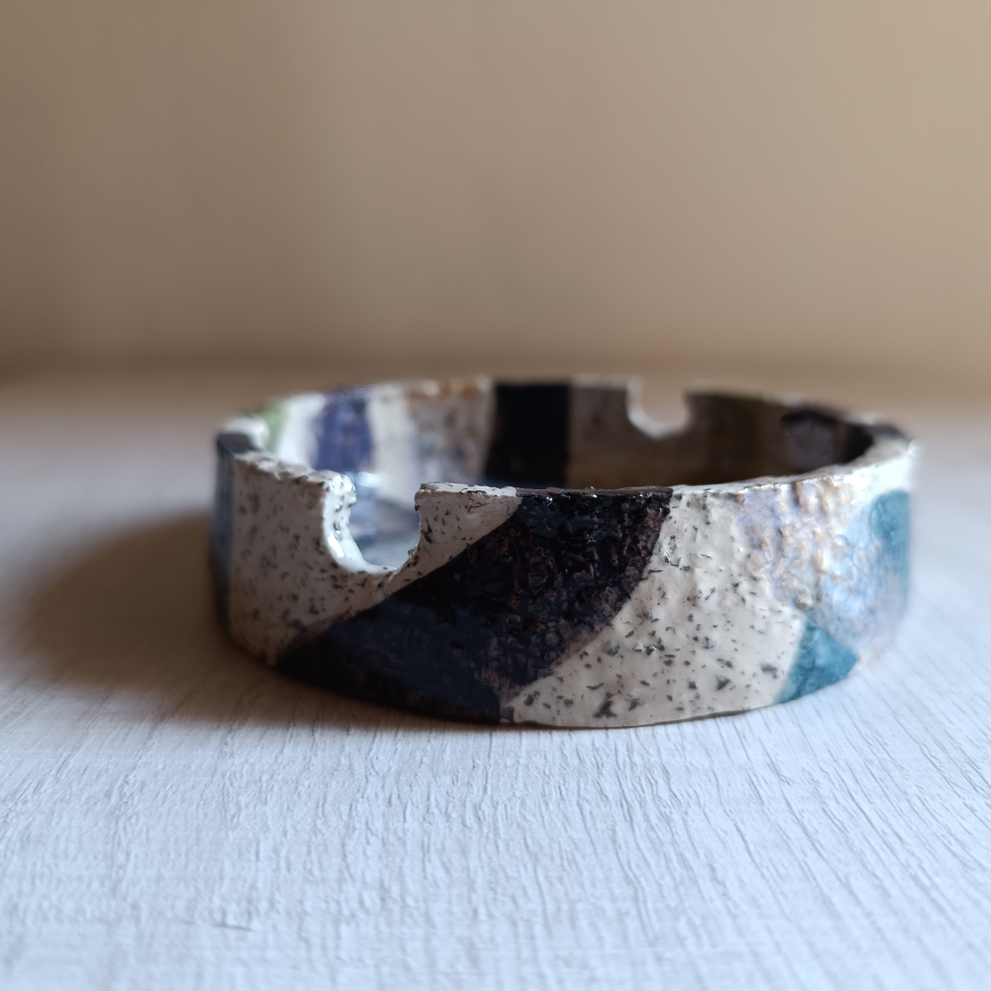 Handmade Swirly Color Ashtray