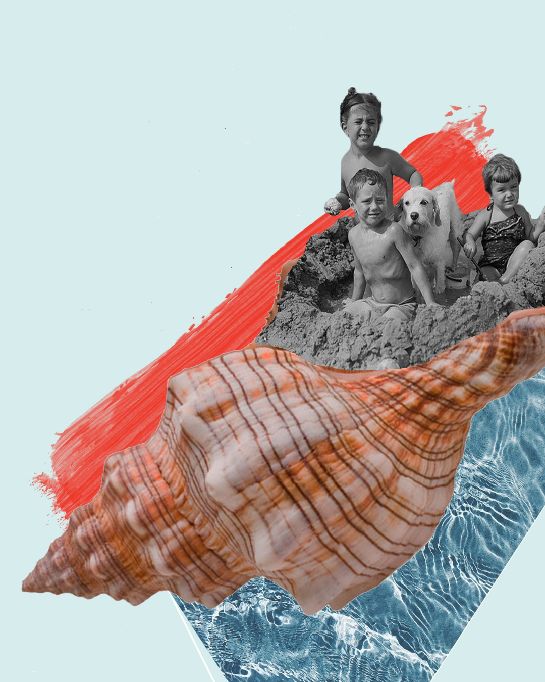 Shell Voyagers | Surreal Collage Art Print 