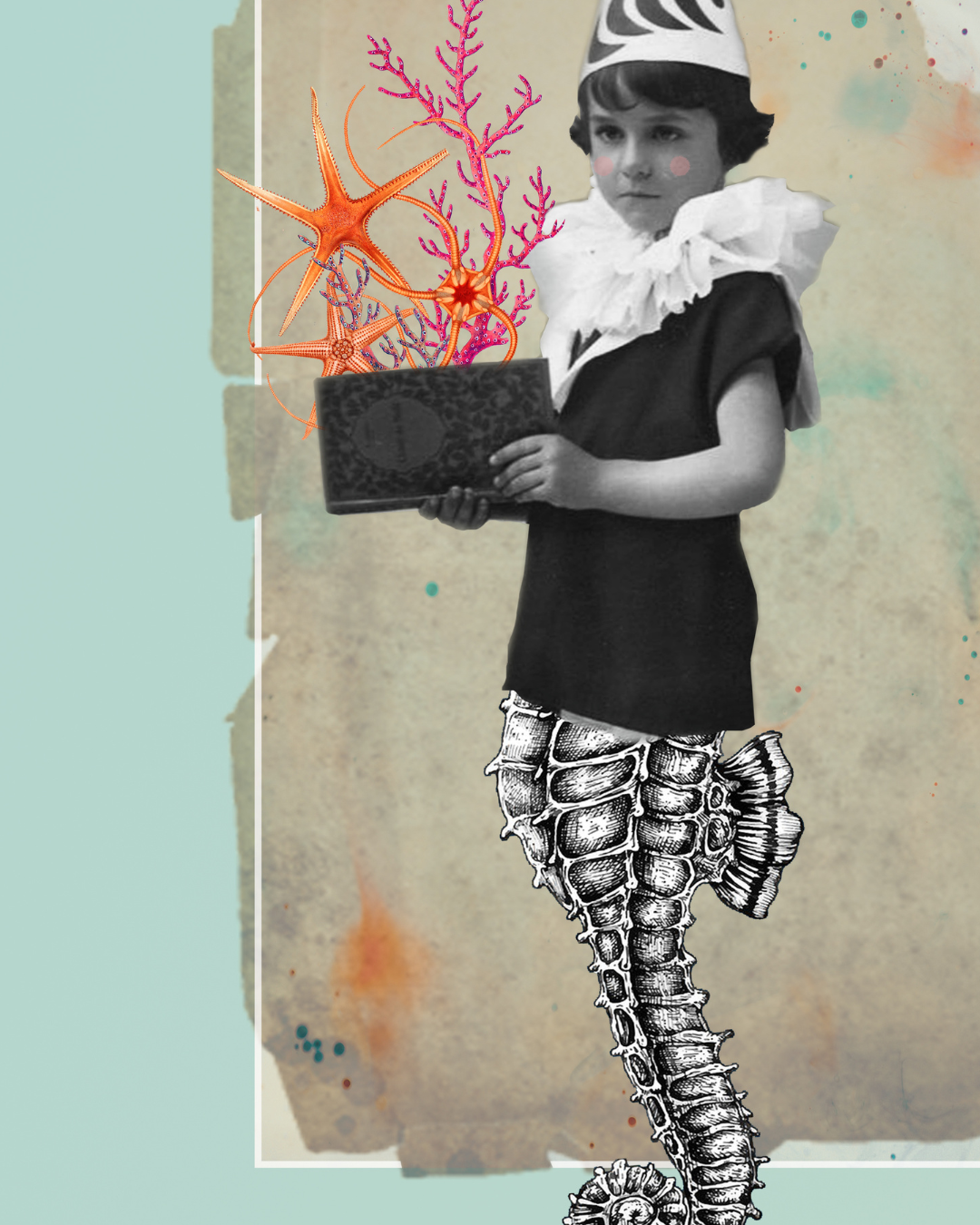 When I grow up | Surreal Collage Art Print 