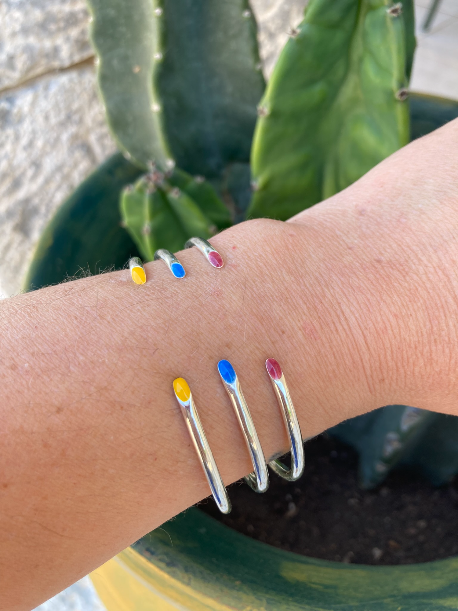 Confetti bracelet, with enamel