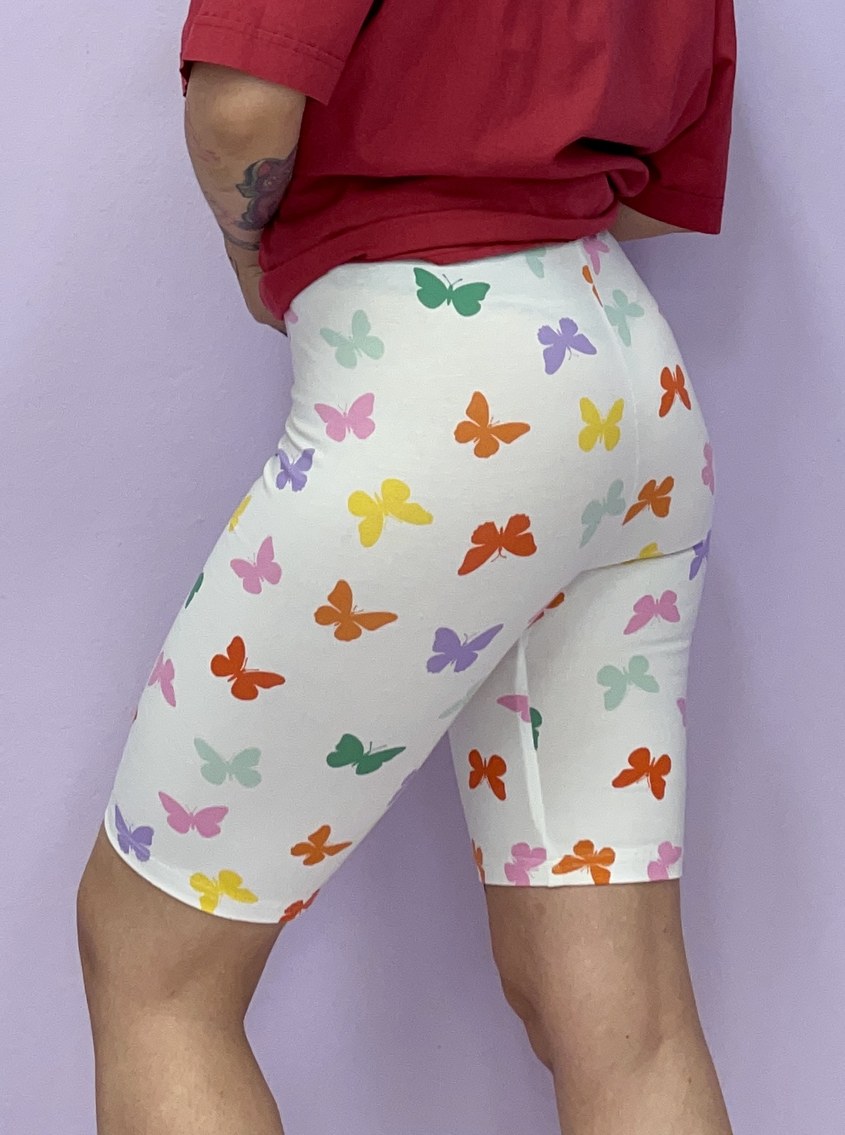 Butterfly biker shorts