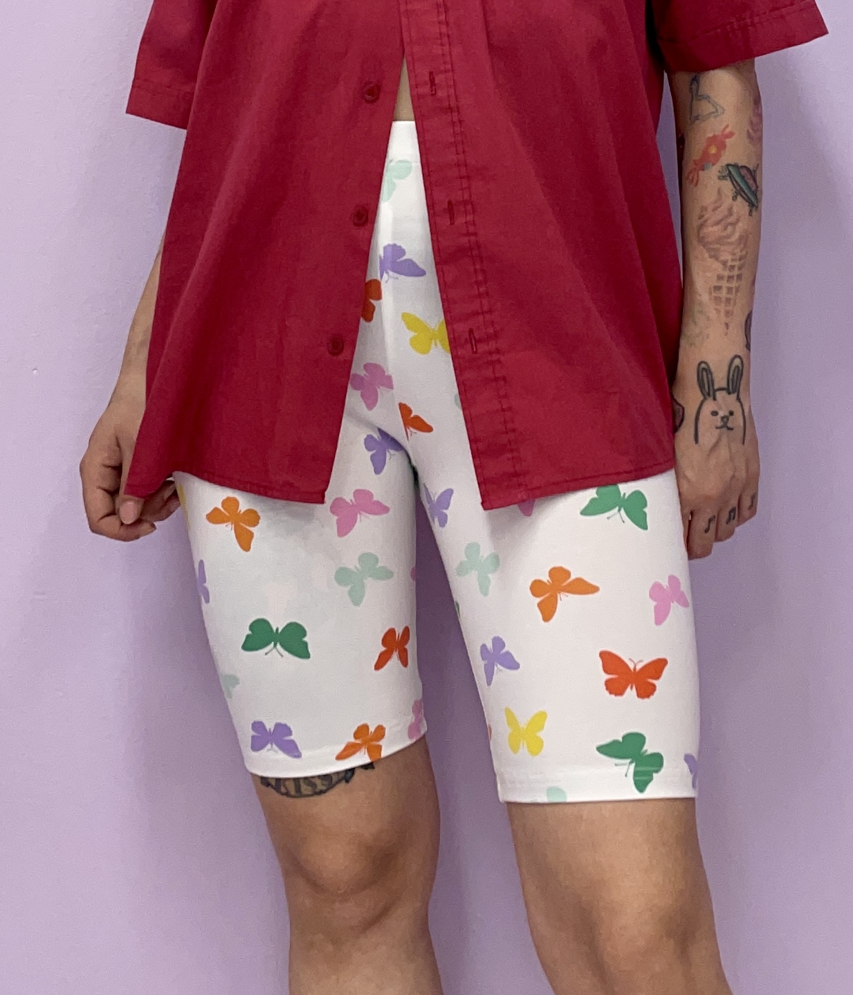 Butterfly biker shorts
